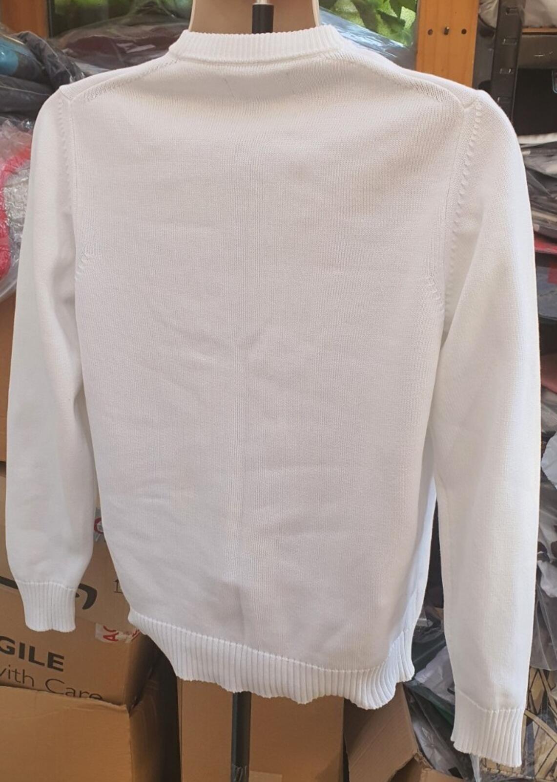 SS16 Supreme x Stone Island Jersey con logo reflectante Blanco Talla S