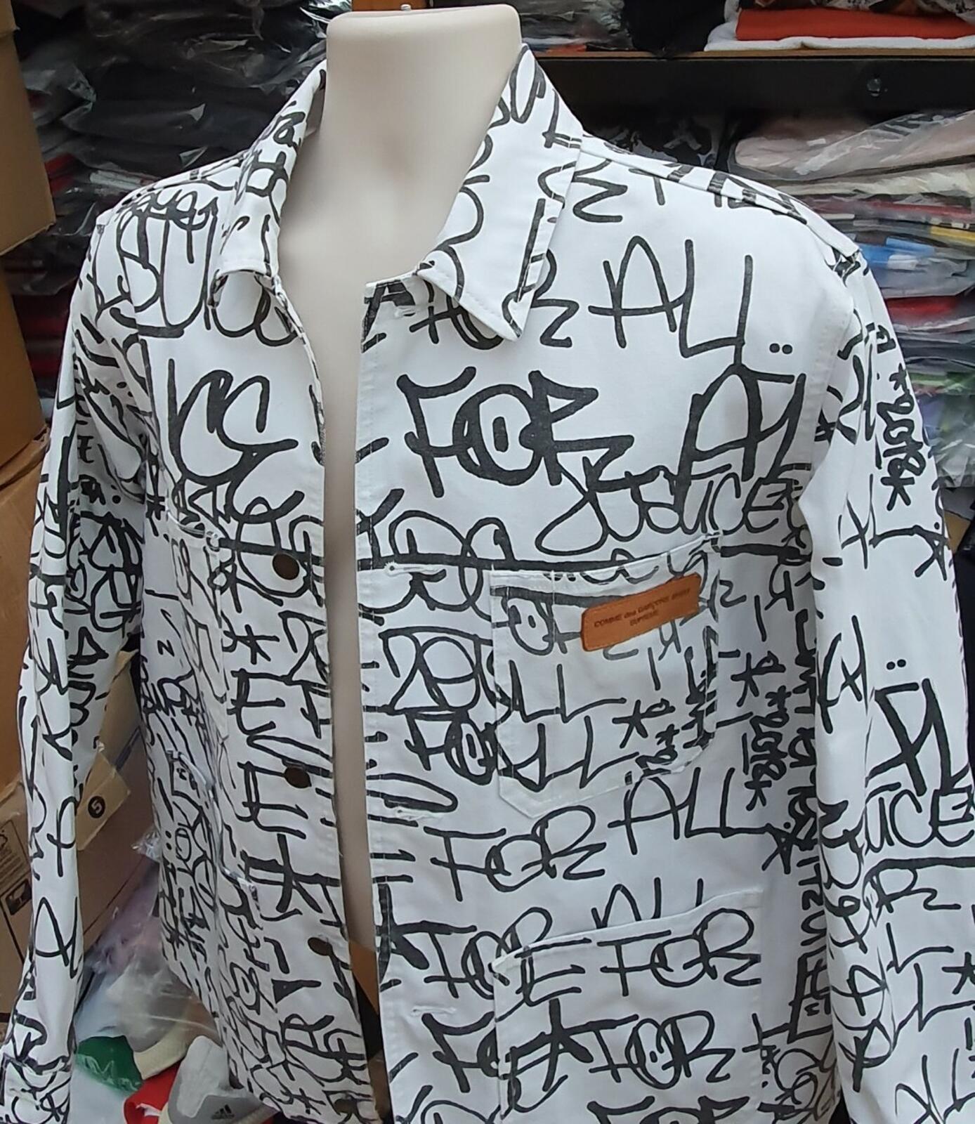 Abrigo de lona estampado FW18 Supreme x Comme Des Garcons Shirt