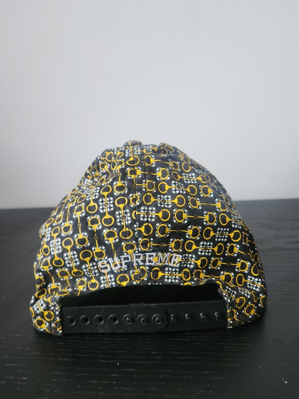 SS12 Supreme Supreme Links 5- Panel Black Yellow Vintage Cap 2012 Hat Made USA