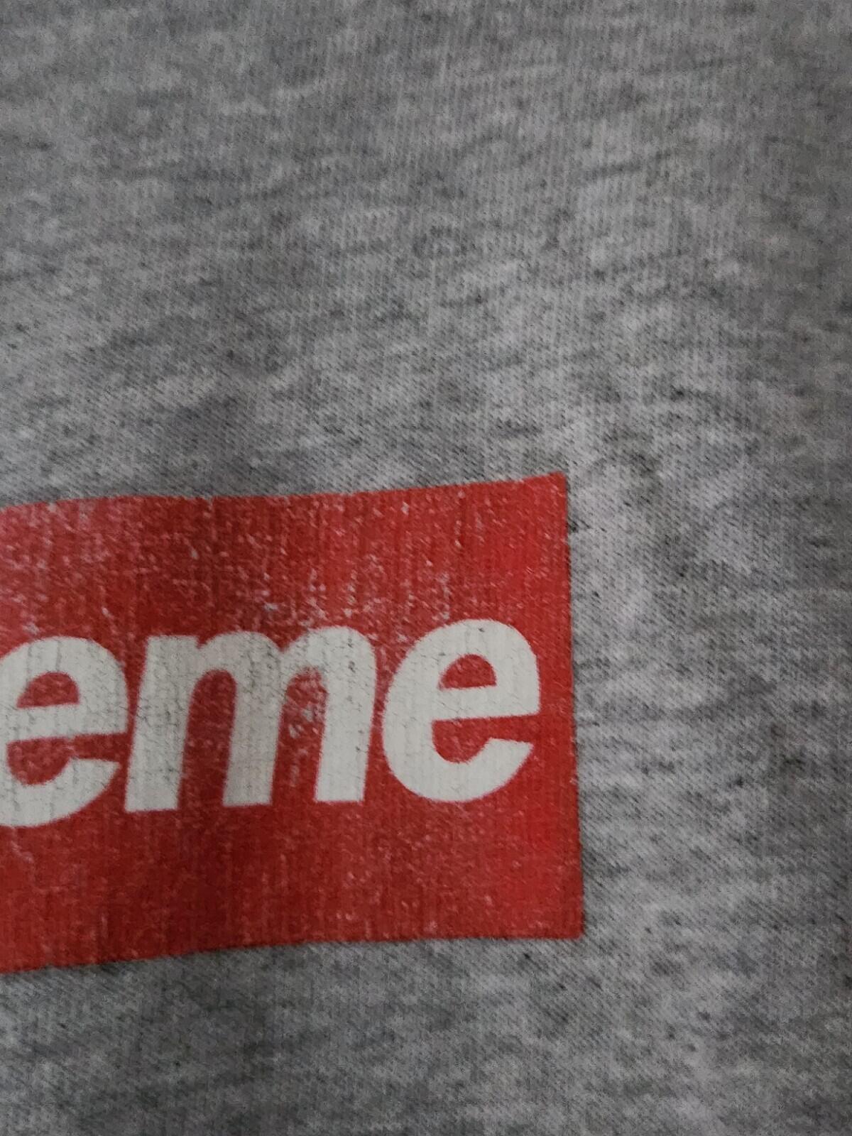SS03 Supreme Box Logo Tee Red On Grey Size L