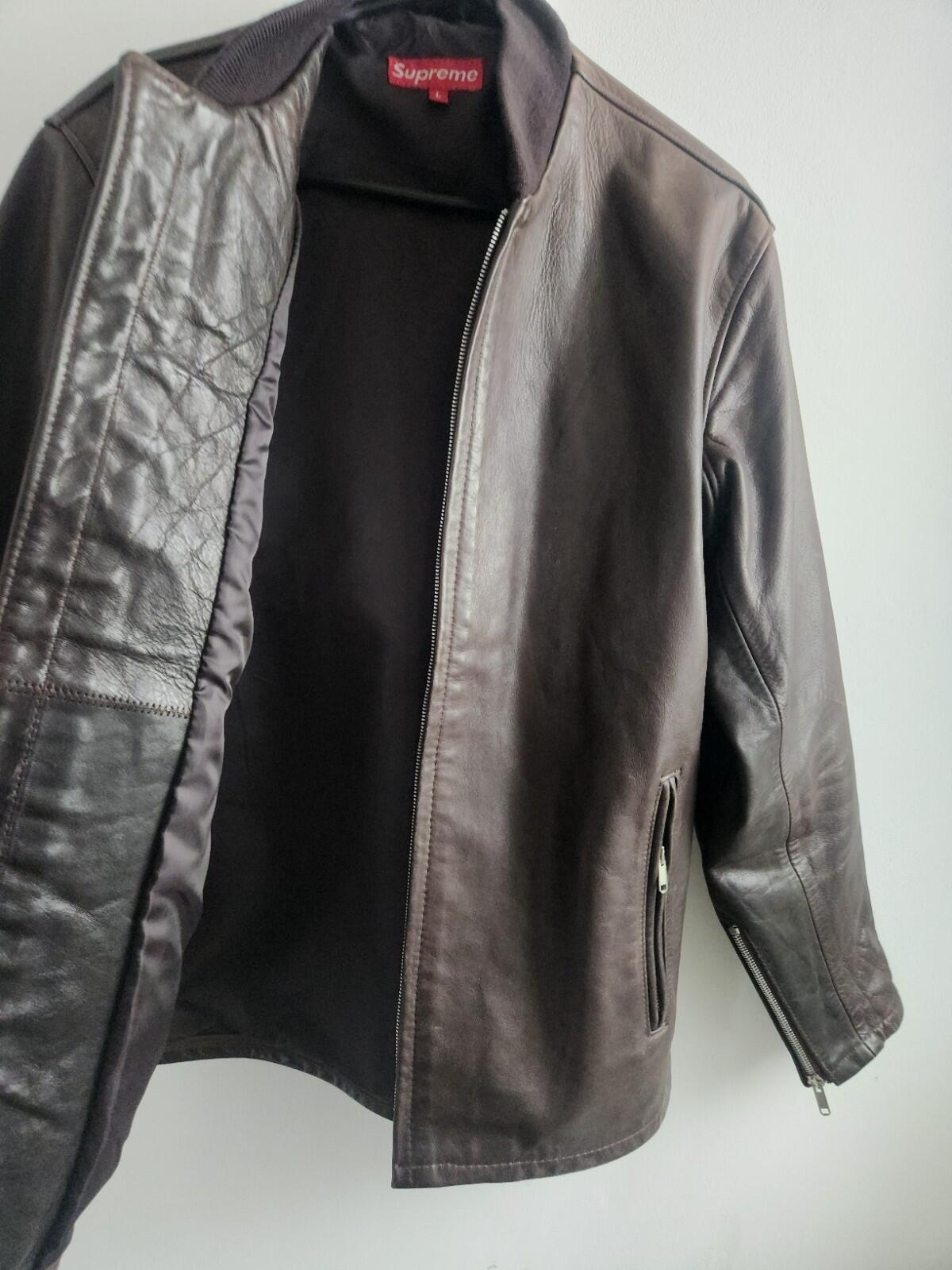 Supreme Vintage Mid-1990s Leather Jacket Schott USA Made Size L  Very Rare Grail