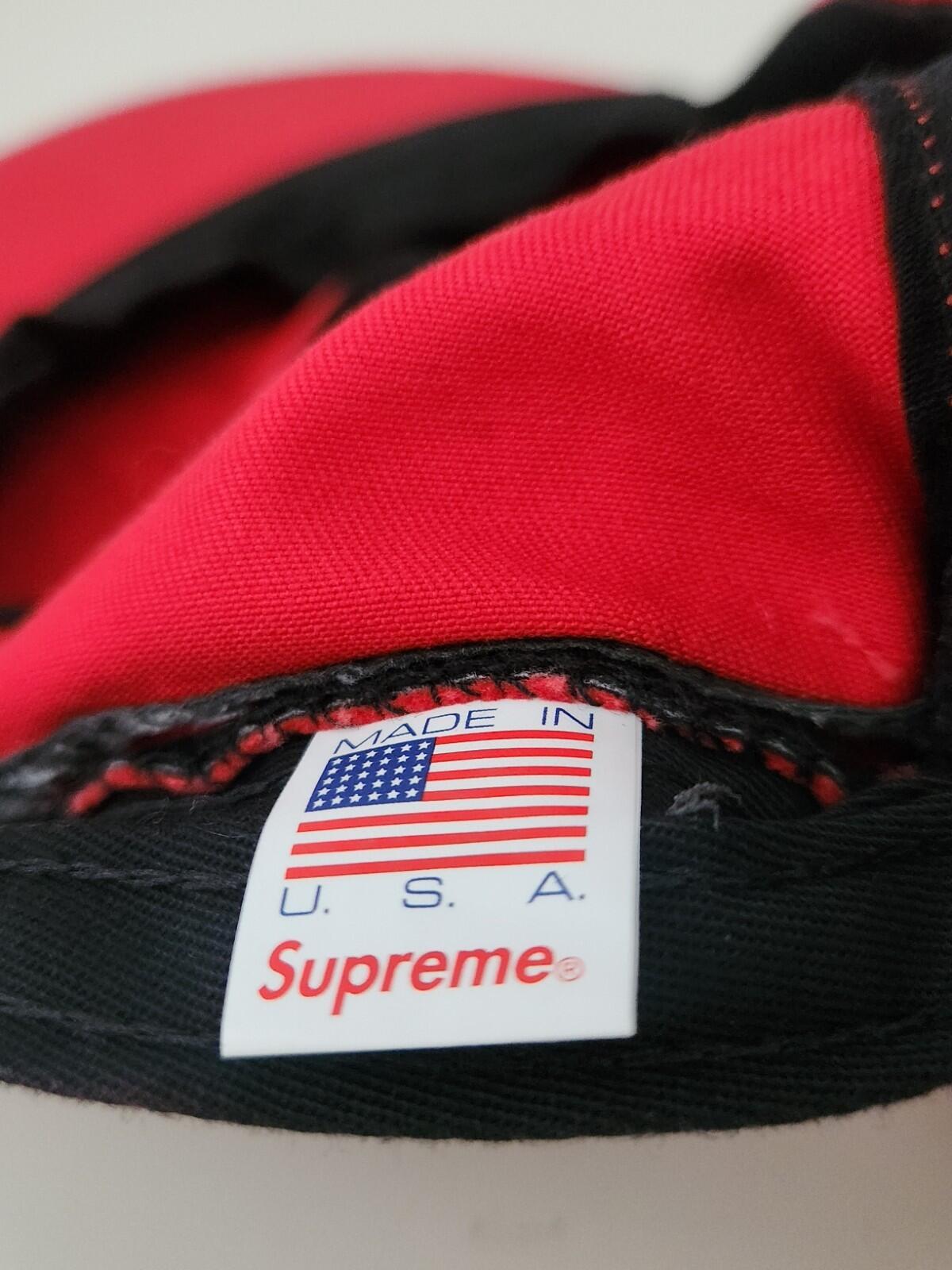 FW18 Supreme Piping Camp Cap Red
