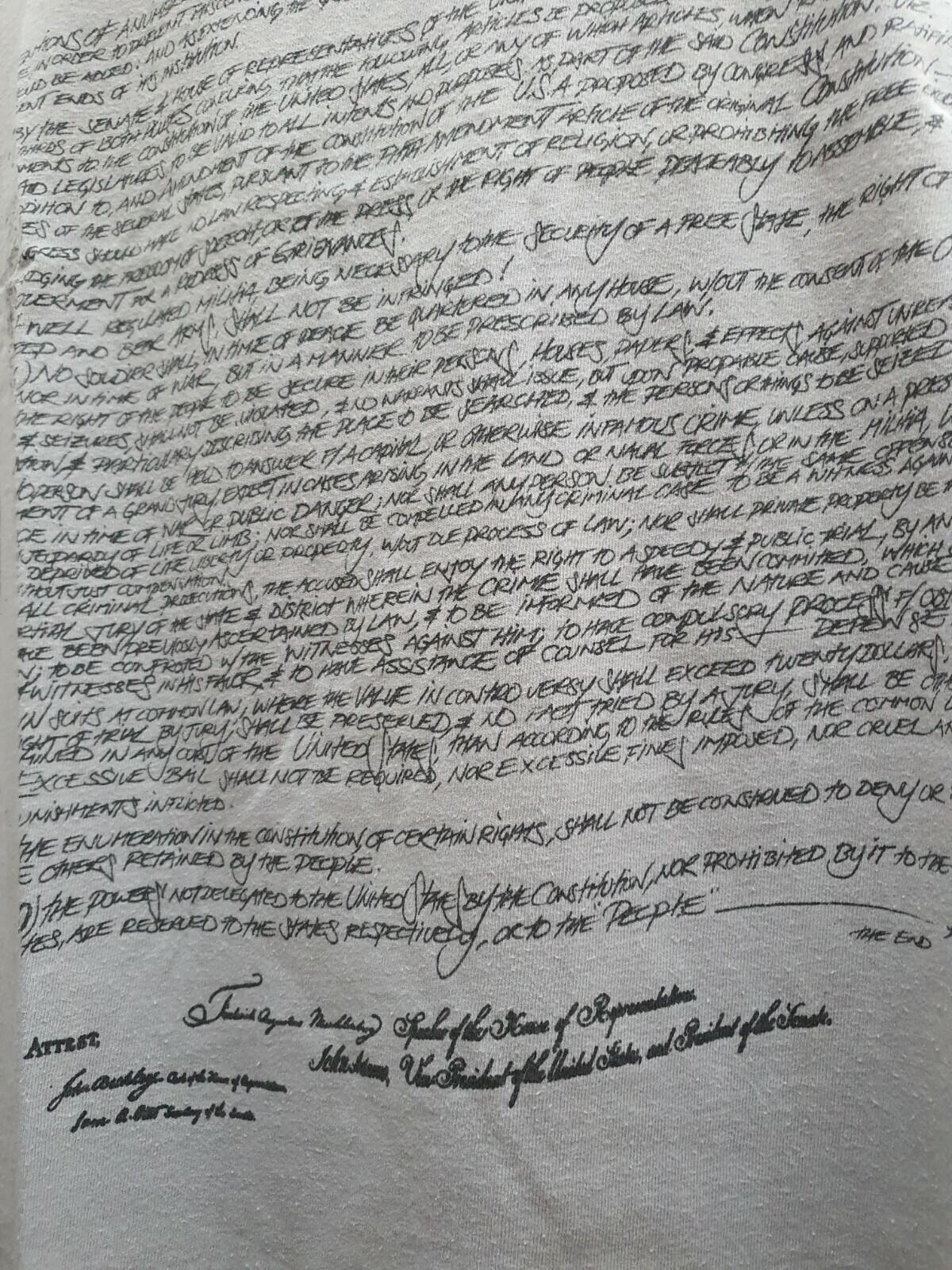 SS03 Supreme Bill of Rights Tee clay medium M t-shirt