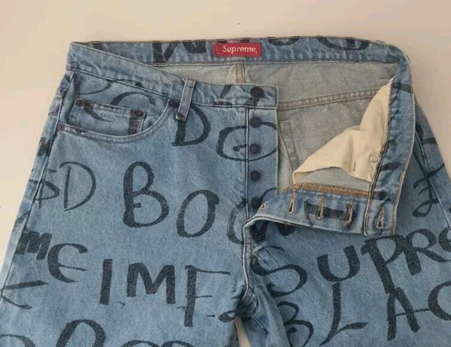 FW22 Supreme Black Ark Regular Jeans 32 W32 L32 blue denim