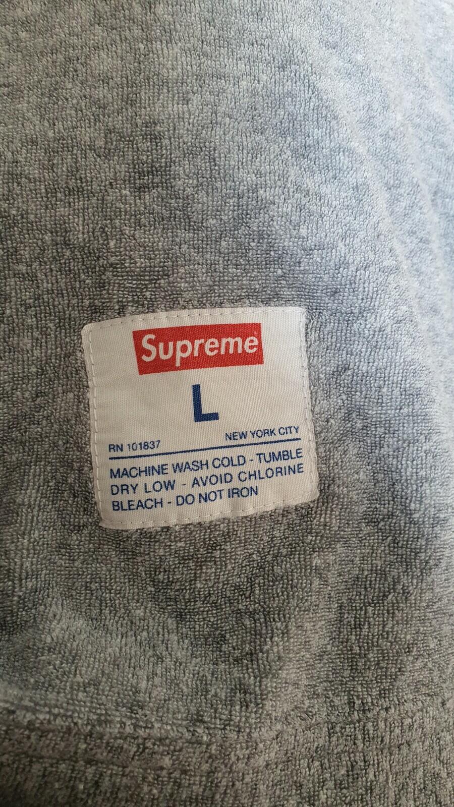 SS15 Supreme Football Terry Top T-Shirt Hellgrau Größe L