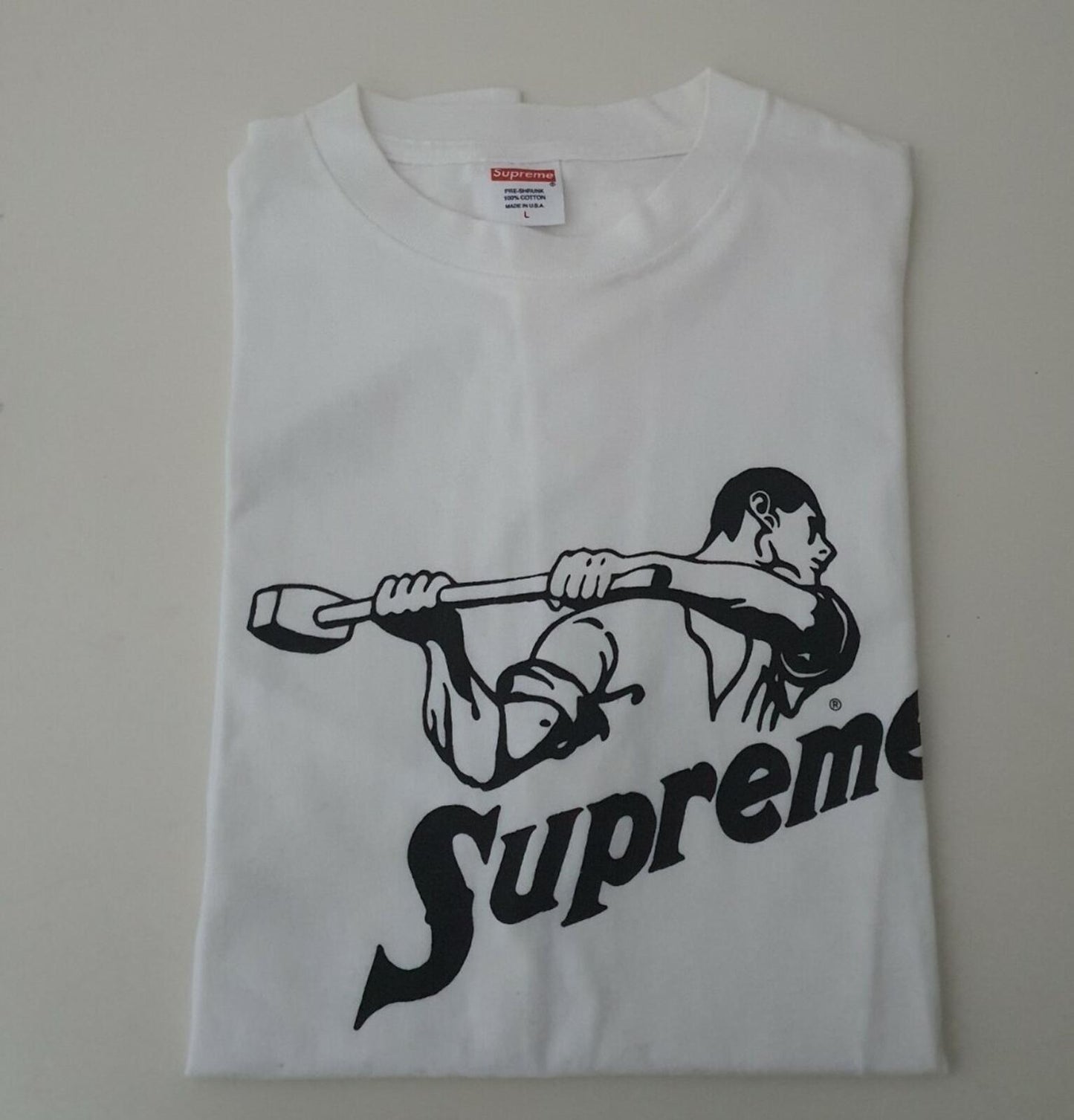 SS09 Supreme Sledge Hammer white Tee size large T-Shirt vintage Very Rare