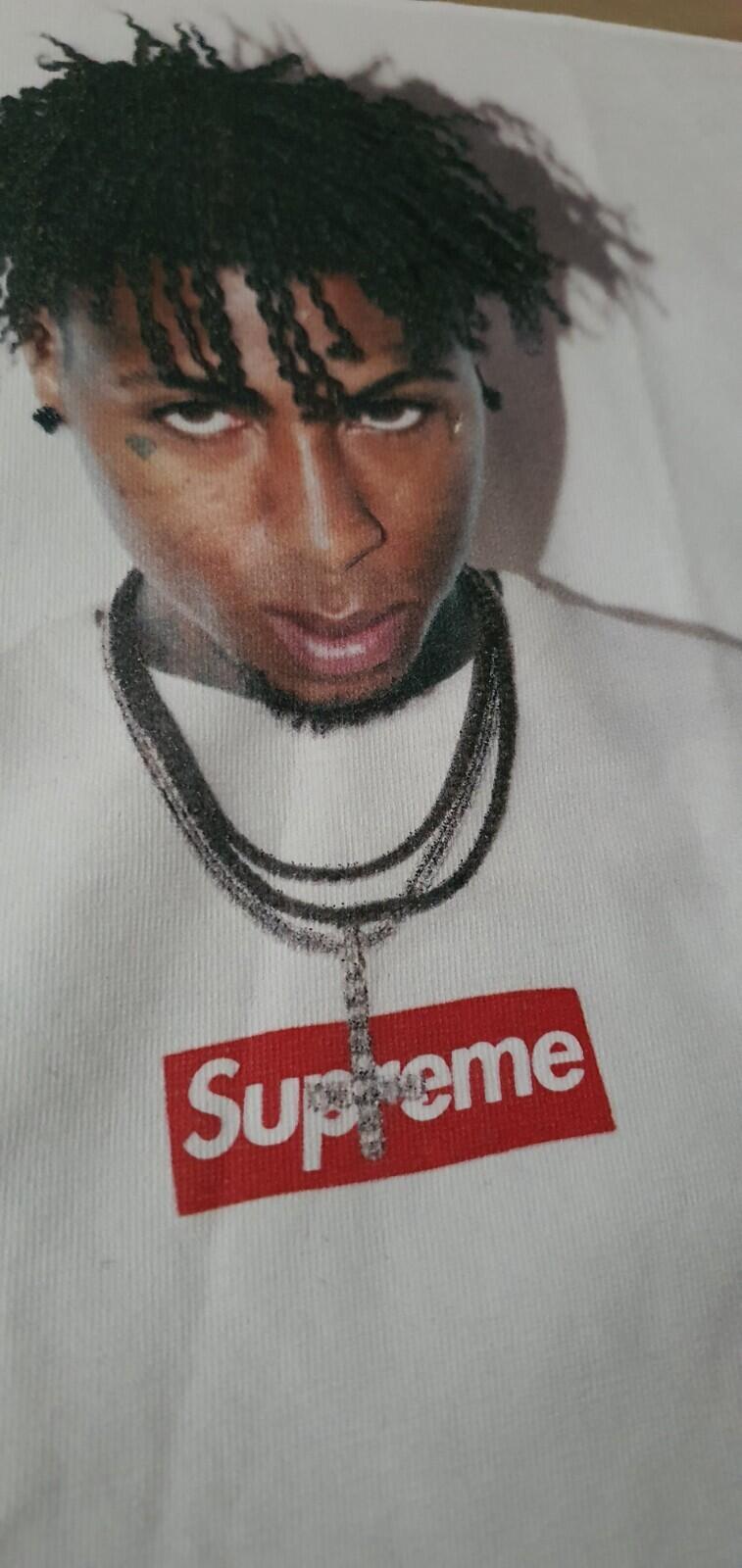 FW23 Supreme NBA Youngboy Photo Tee size L Large Khaki T-shirt Tan