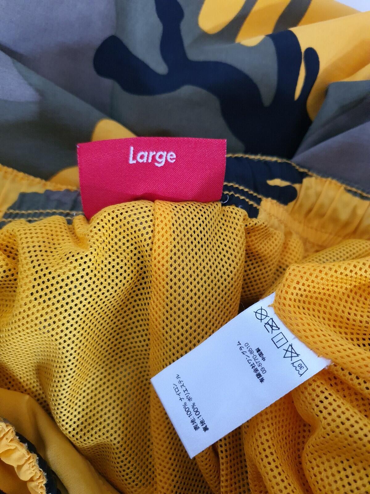 FW17 Supreme warm up pants yellow camo size L large trousers