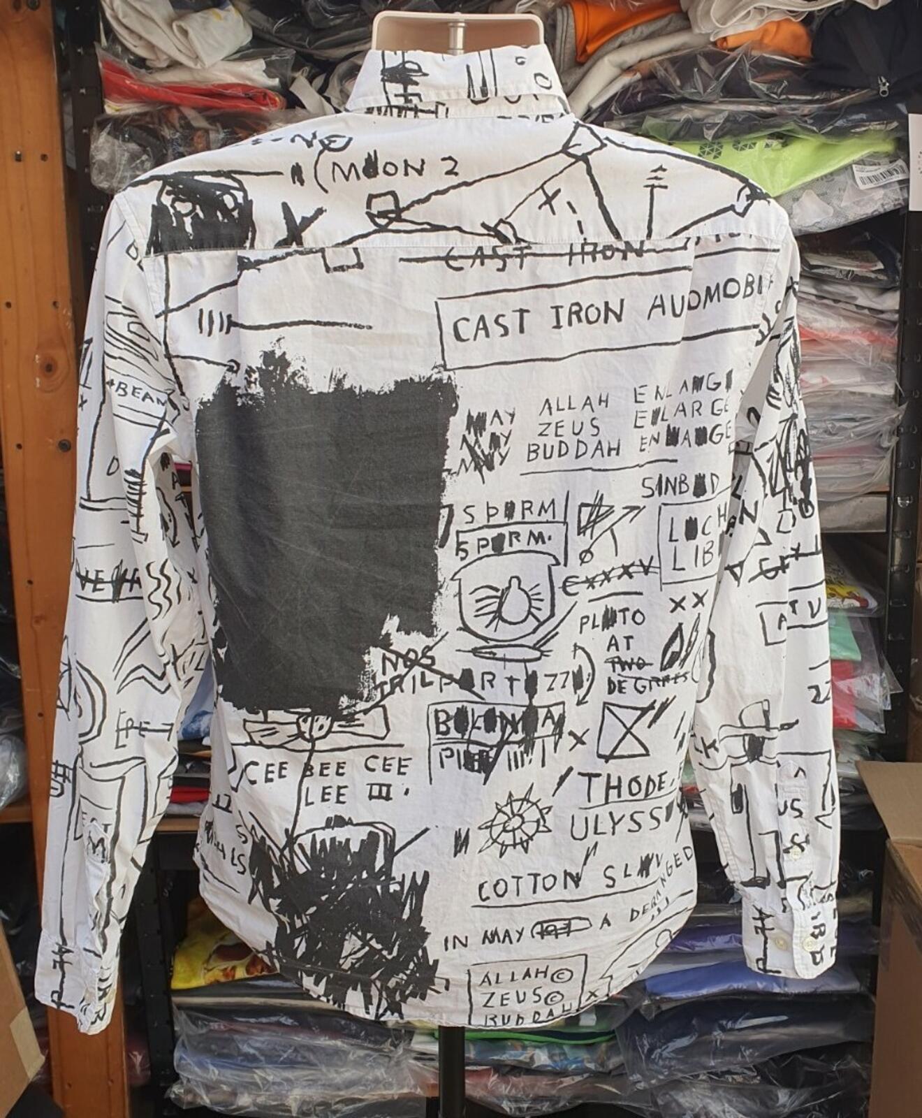 FW13 Supreme x Jean Michel Basquiat Hemd Weiß Größe S