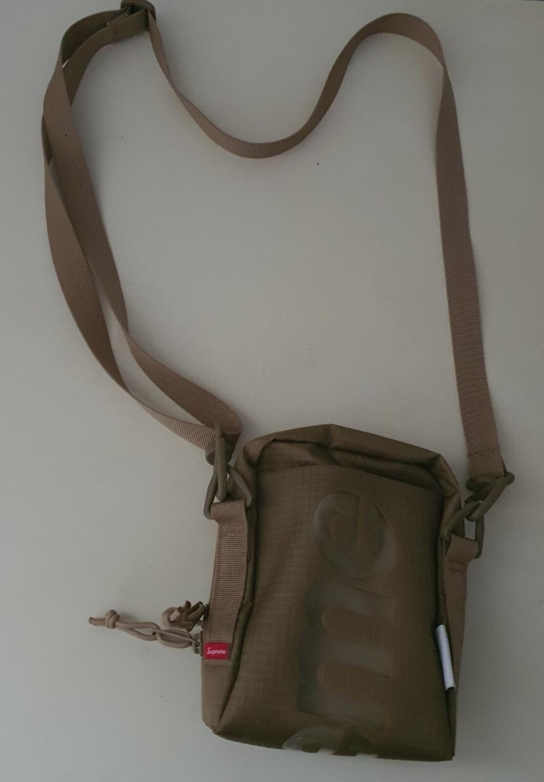 SS21 Supreme tan neck pouch shoulder bag water resistant