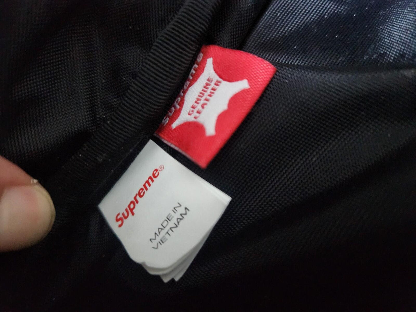 FW23 Supreme Leather Backpack Black