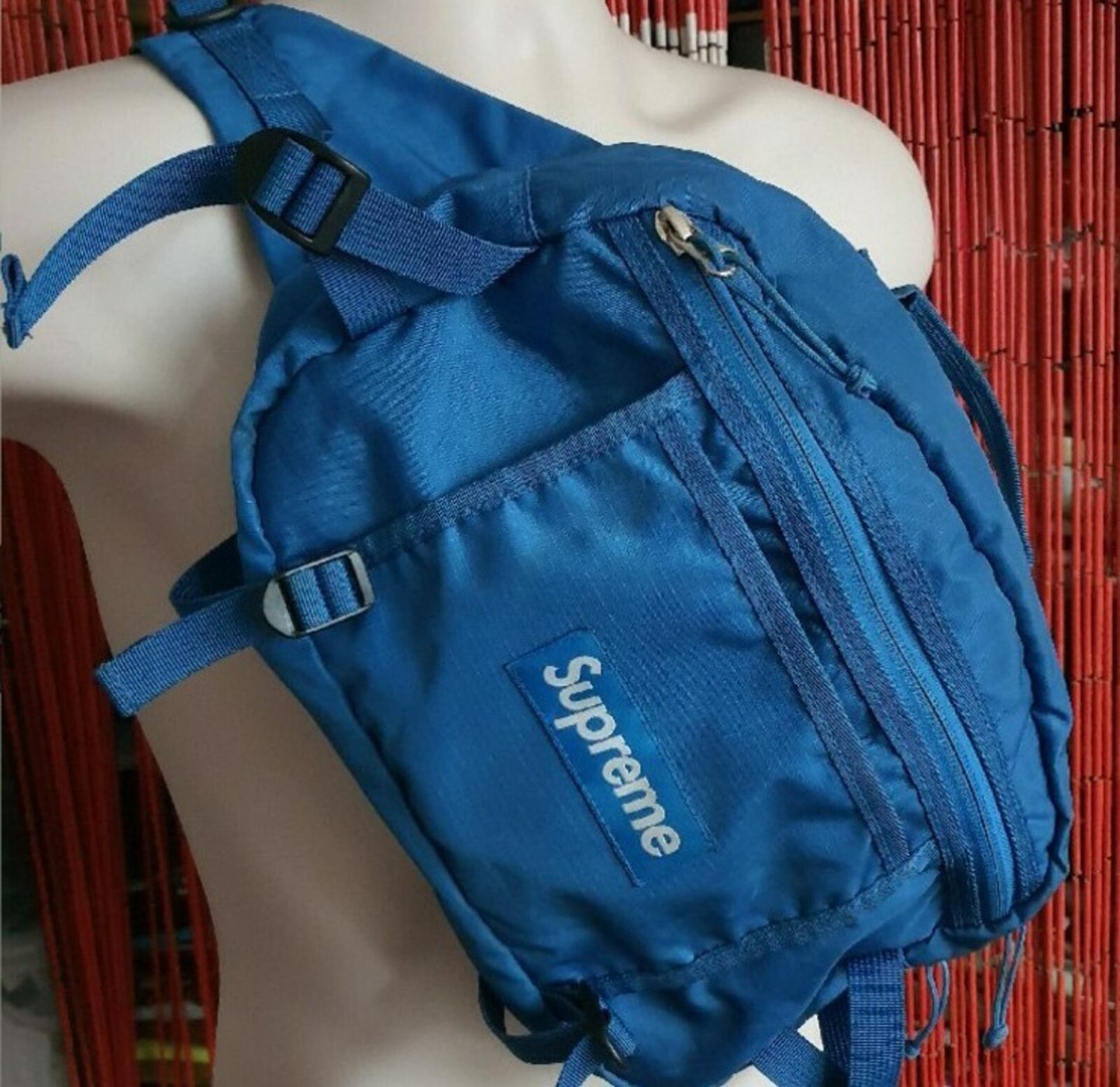 SS16 Supreme blue shoulder / waist bag Cordura fabric