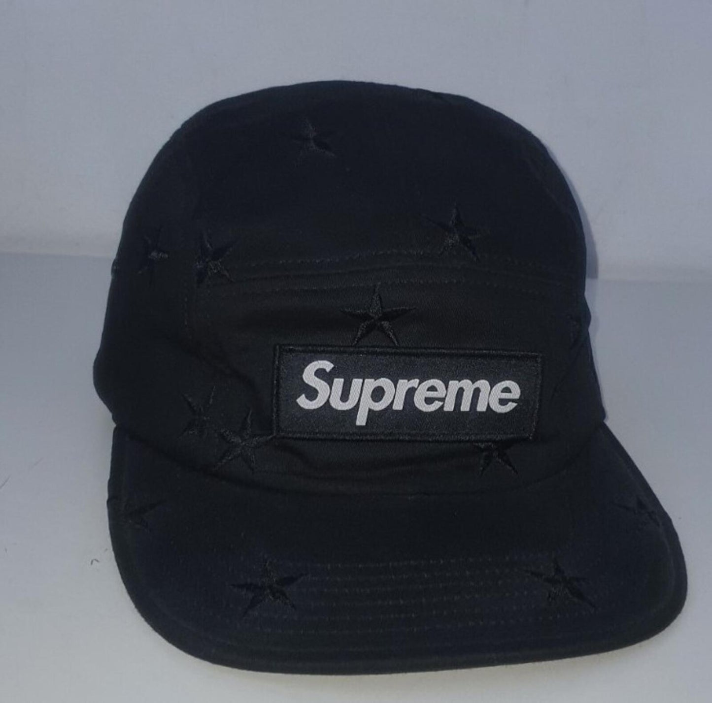 FW13 SUPREME Stars Camp Cap Schwarze Kappe Sehr Selten Vintage 2013 Bestickt 1x getragen