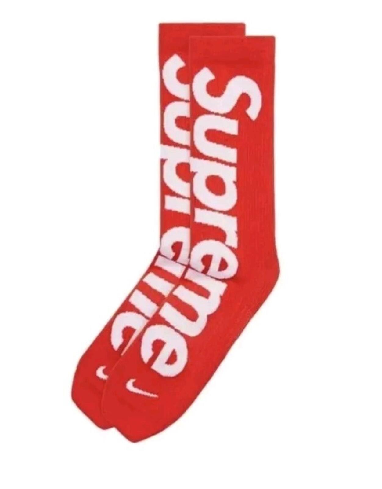 Supreme Nike Lightweight Crew Socks Size 5 Red (1 pack) UK 11-12.5 EUR 46-48