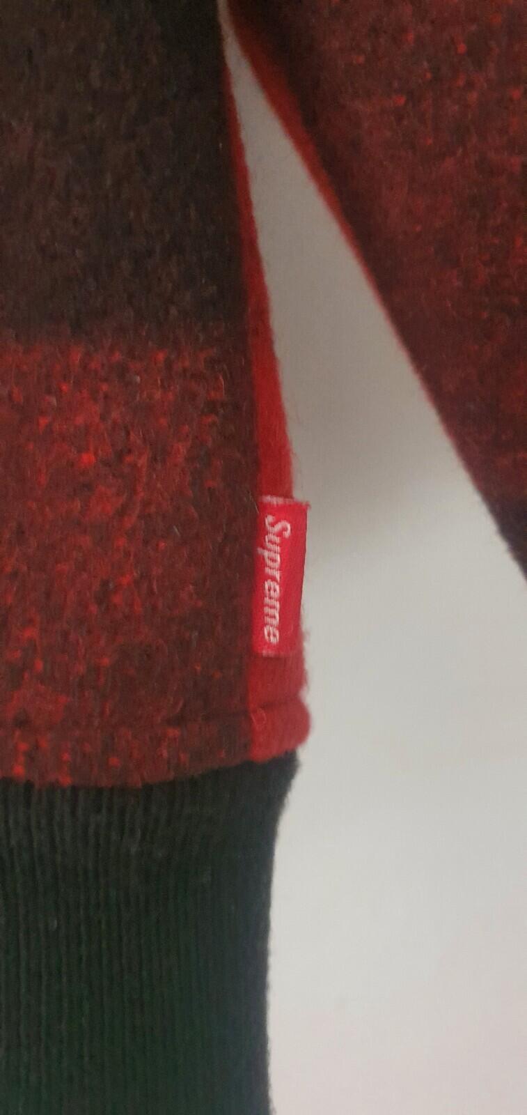 FW15 Supreme Hooded Wool Bomber Jacket Red Size M