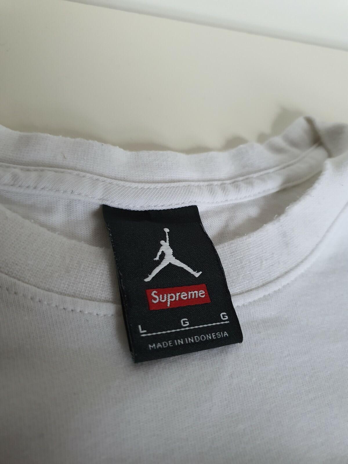 FW15 Supreme x Jordan Jumpman Tee White Size L