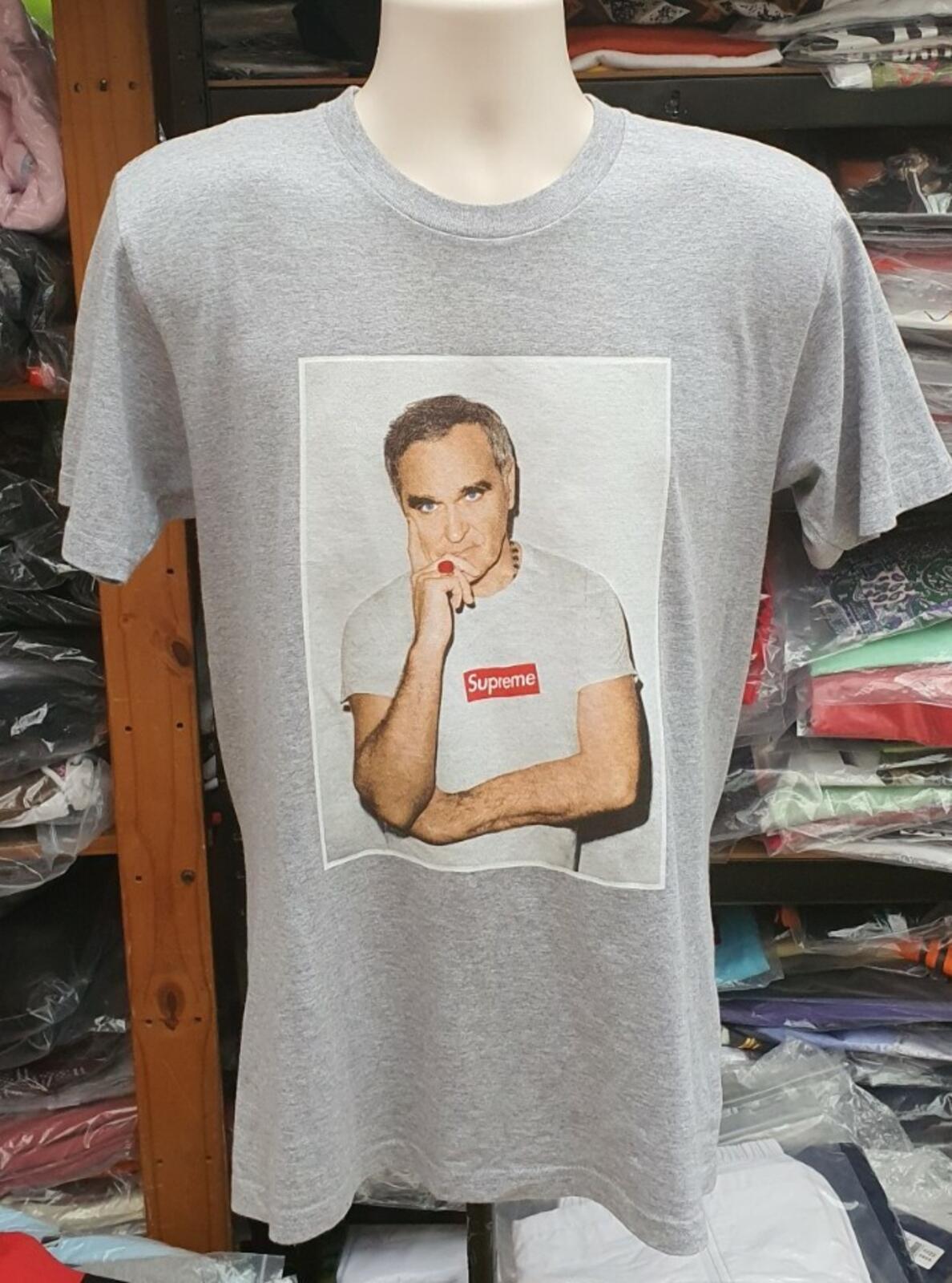 SS16 Supreme x Morrissey Photo Tee size M heather grey T-shirt