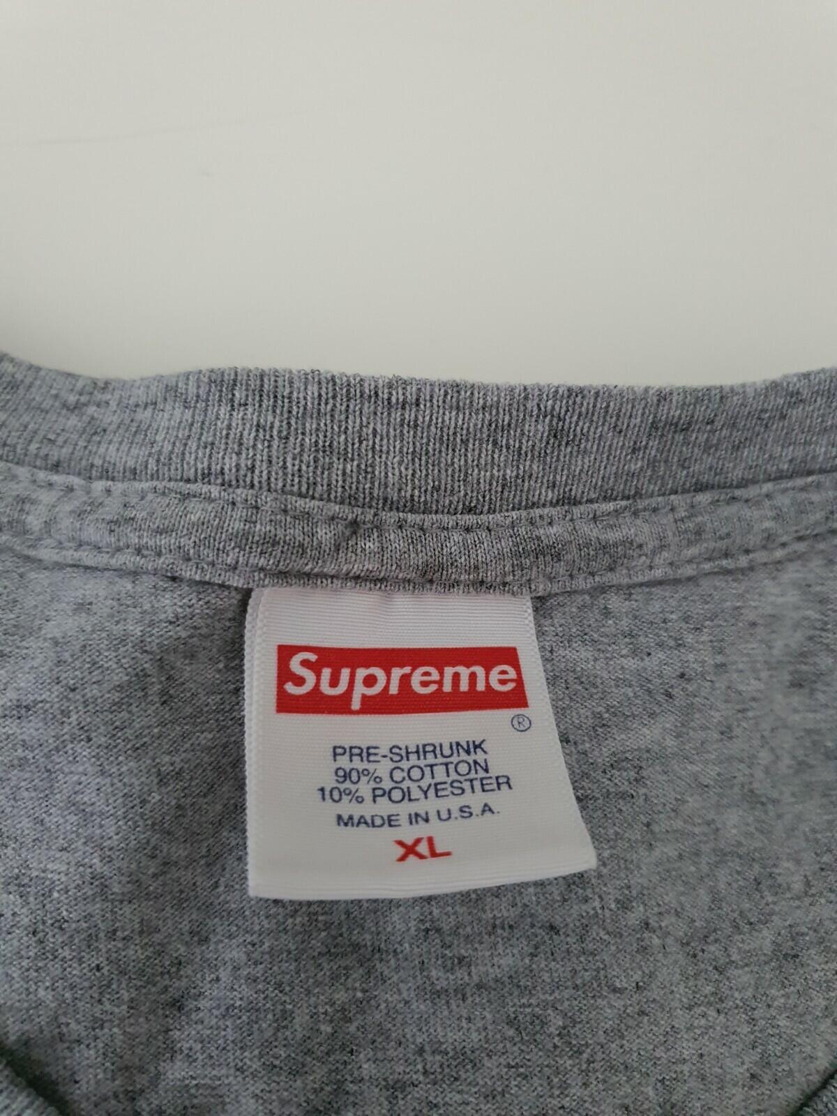 FW17 Supreme Dog Shi* graues T-Shirt Größe XL