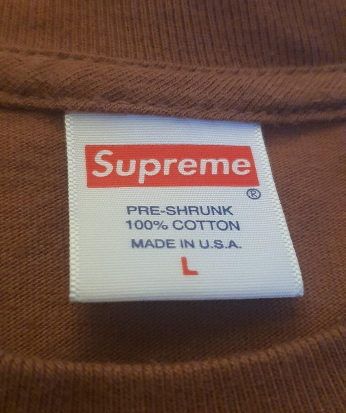 FW21 Supreme EST. 1994 tee Brown T-shirt size L large