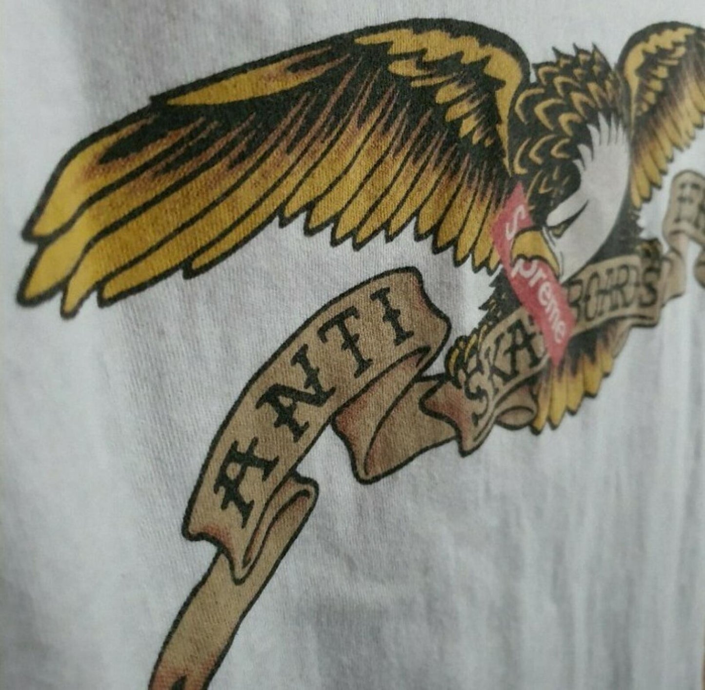 SS16 Supreme x Anti Hero Eagle Pocket Tee White Size M
