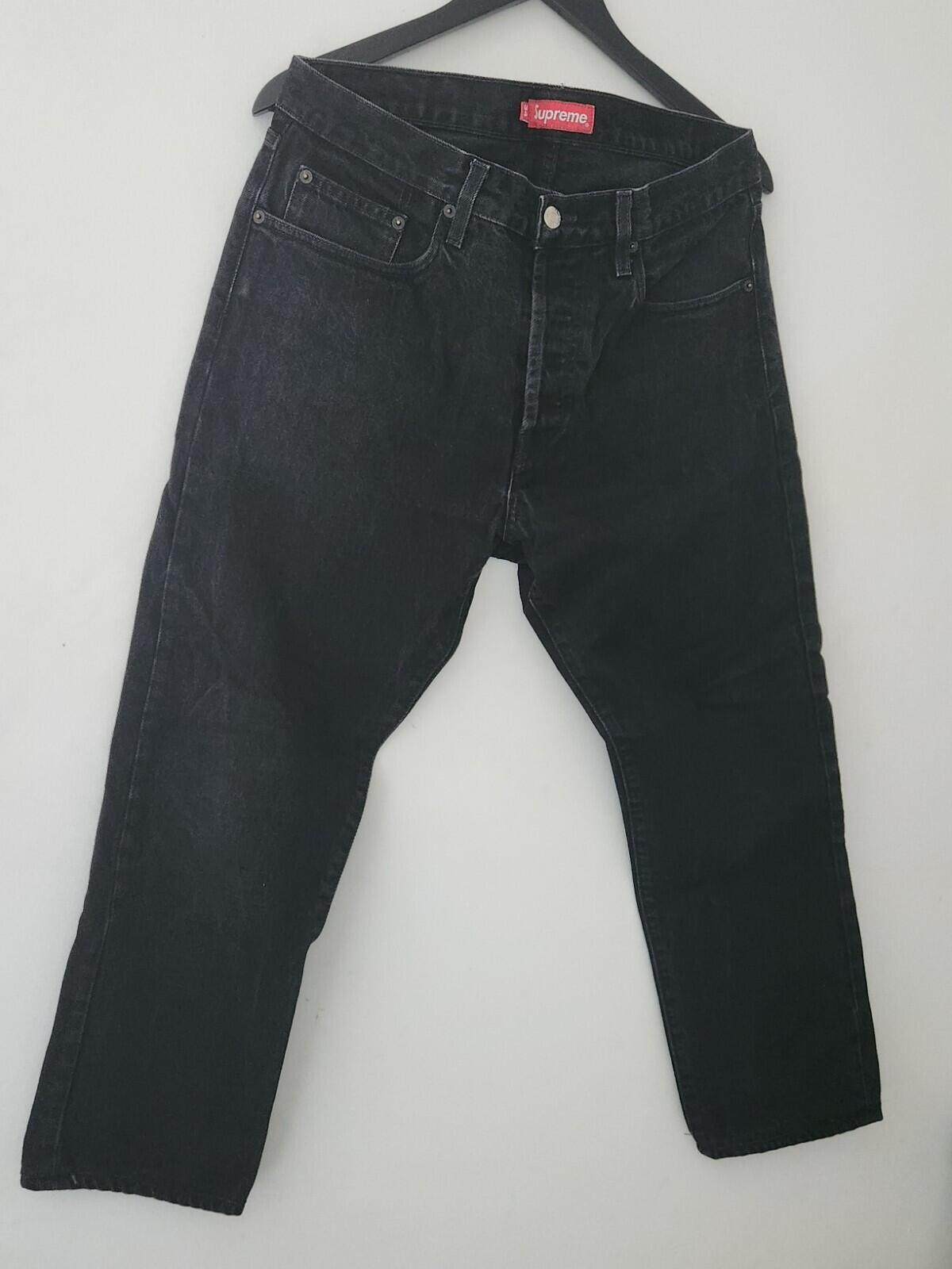 FW16 Supreme Black Slim Jeans Size 34 W34 L27 altere