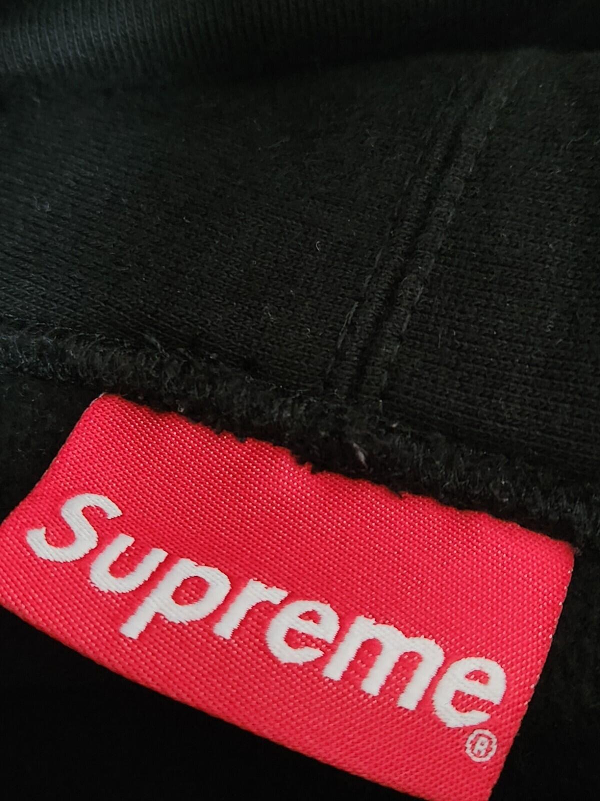 FW20 Supreme Big Stitch hooded sweatshirt size M Medium hoodie Black