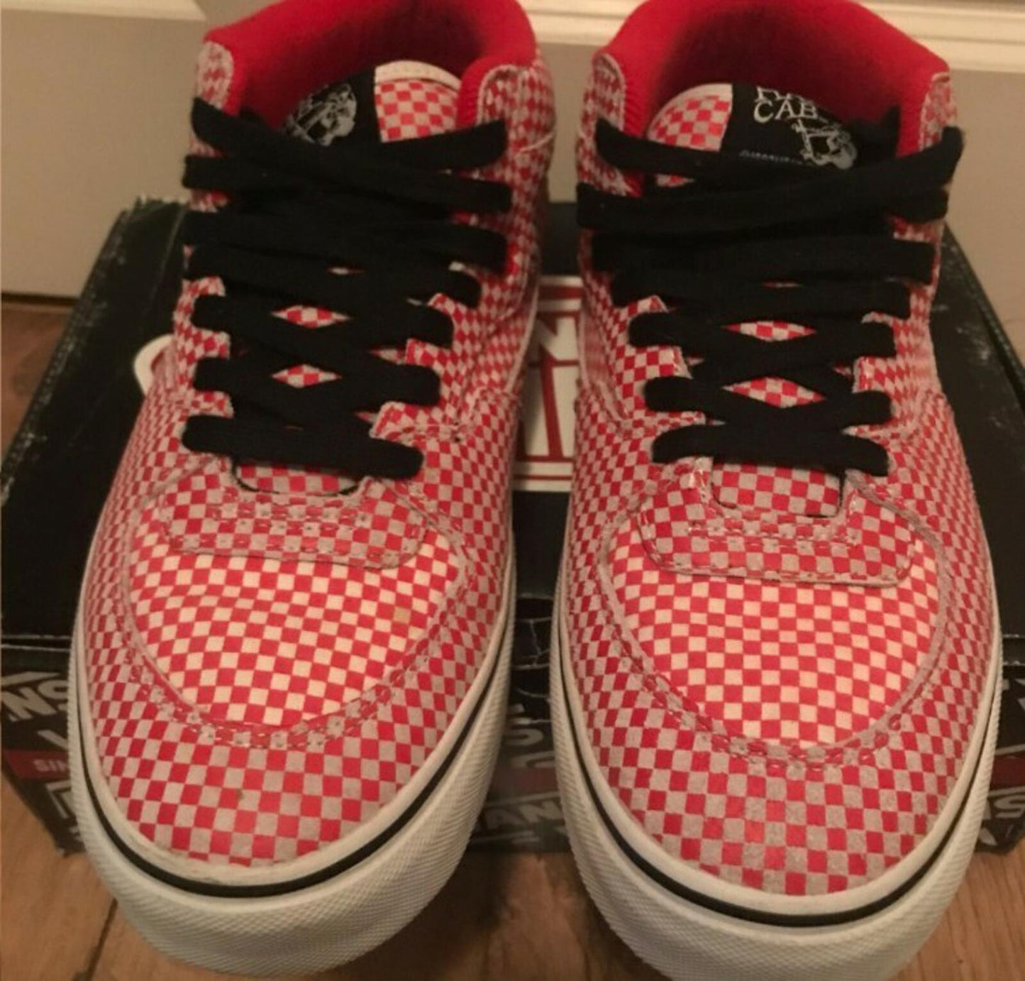 FW09 Supreme x Vans Micro Check Half Cab Red US 9 UK 8 EU 42