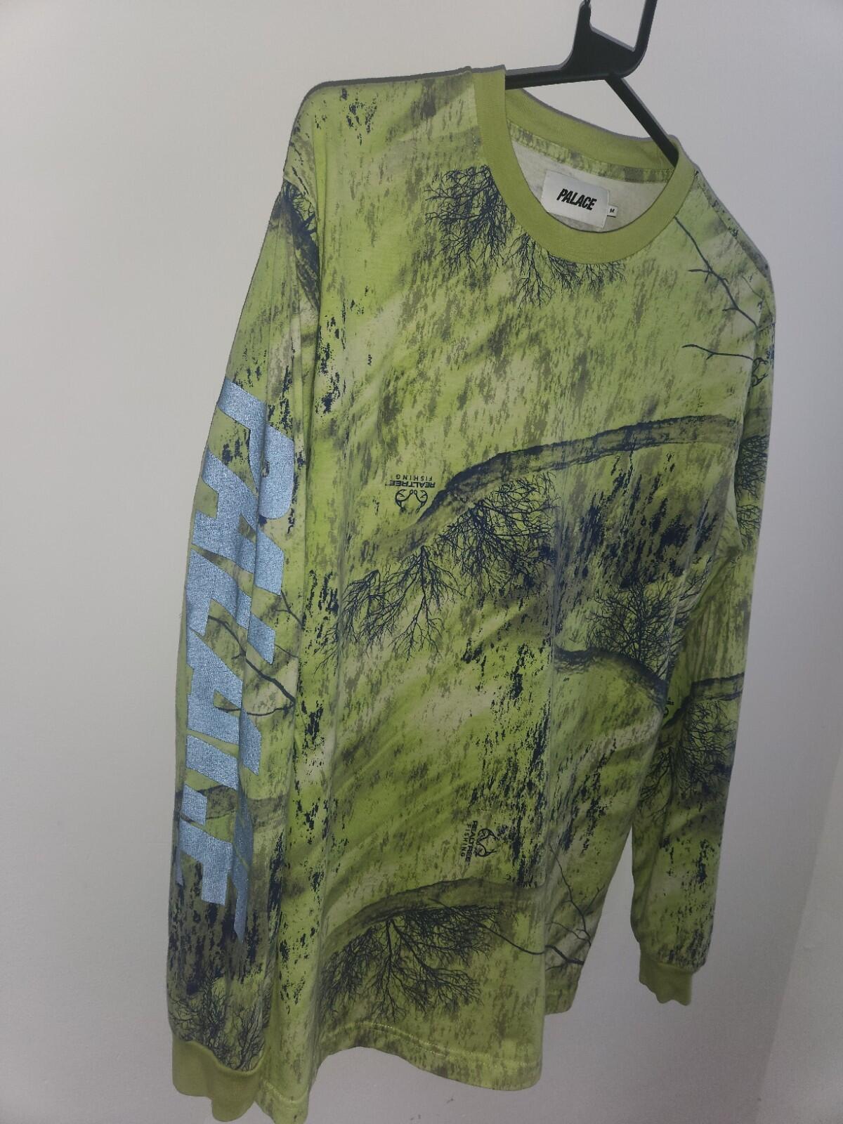 SS19 Palace Realtree Fishing Long Sleeve T-shirt Green Tee Top Size M Medium