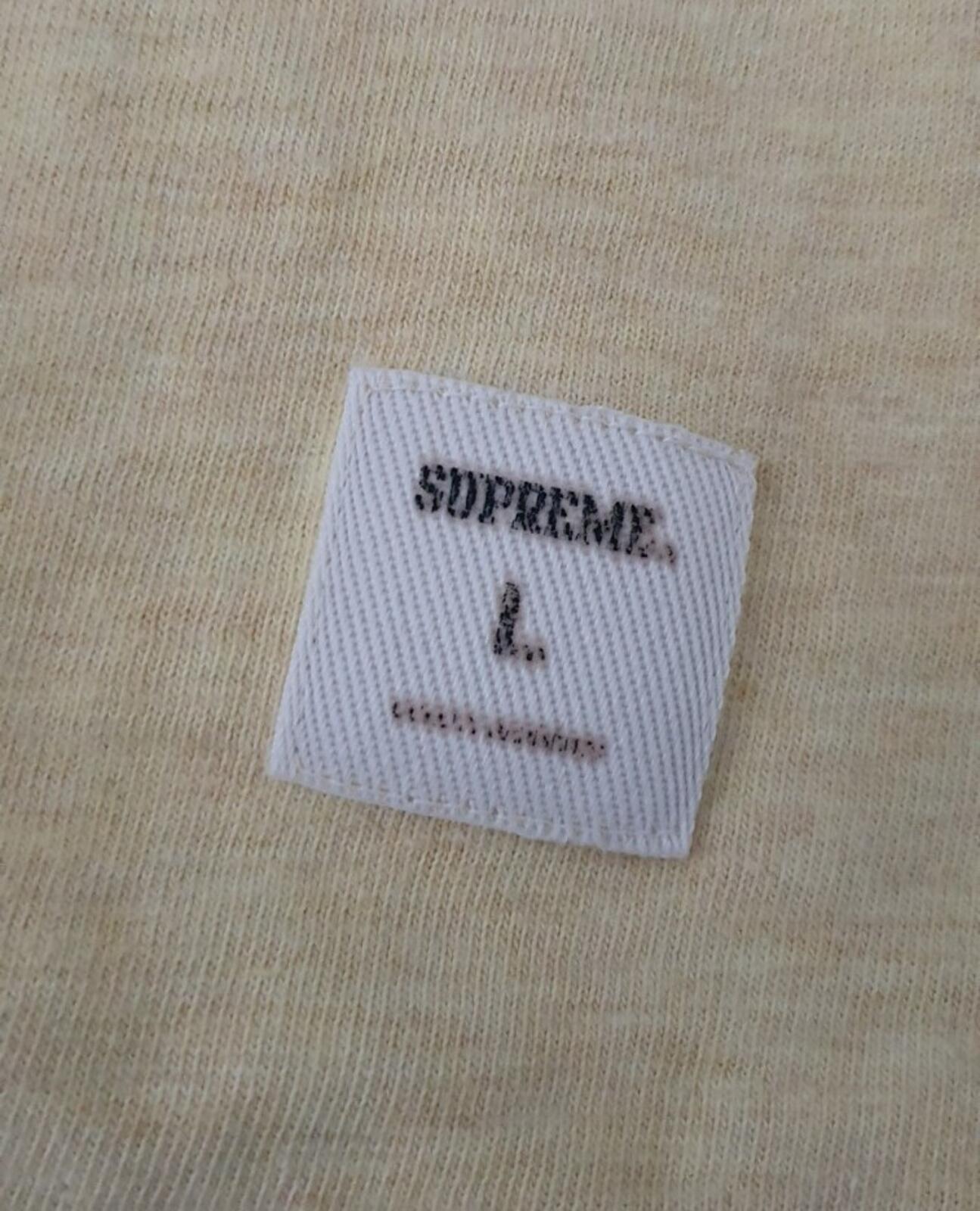 FW12 Supreme Paw Cut And Sew tee L large short sleeve t-shirt top yellow vintage