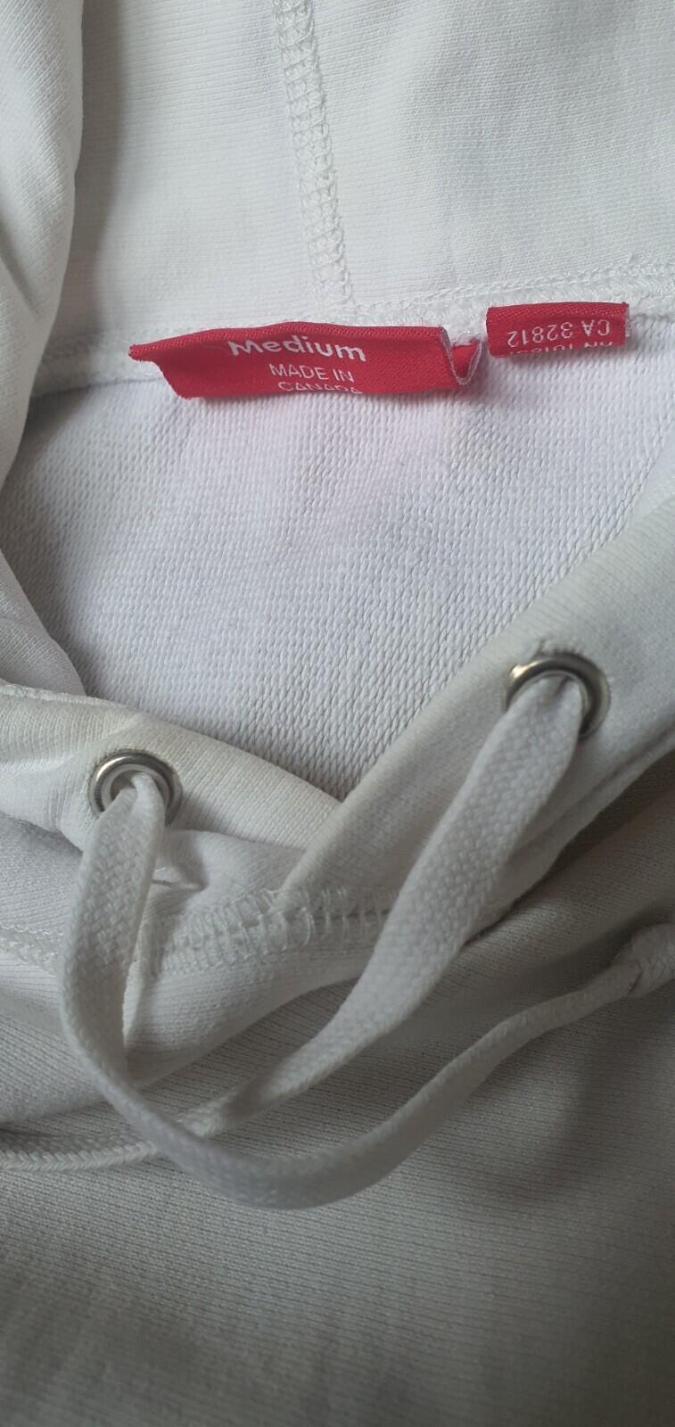 SS14 Supreme Riot Pullover Hooded Sweatshirt M medium White hoodie Neville Brody