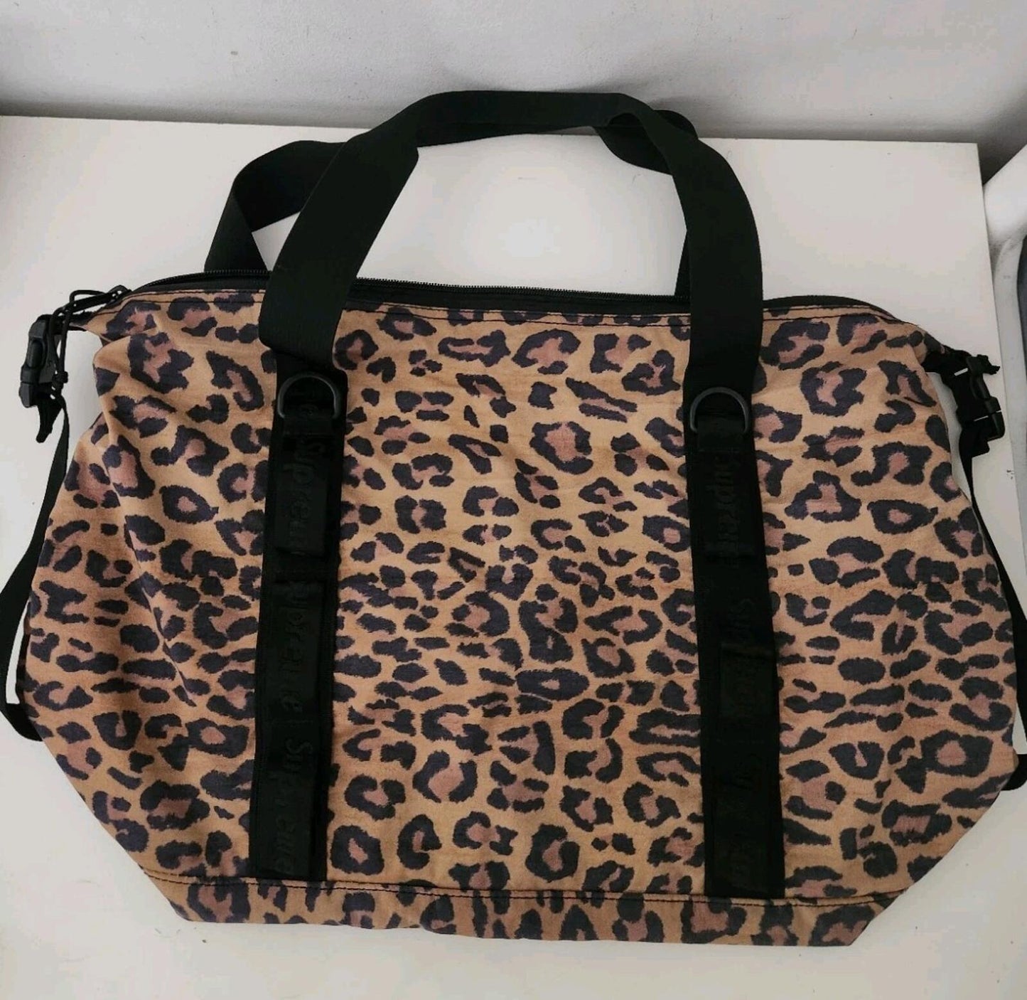 FW20 Supreme Leopard Tote Bag Water Resistant Cordura Fabric Animal Print