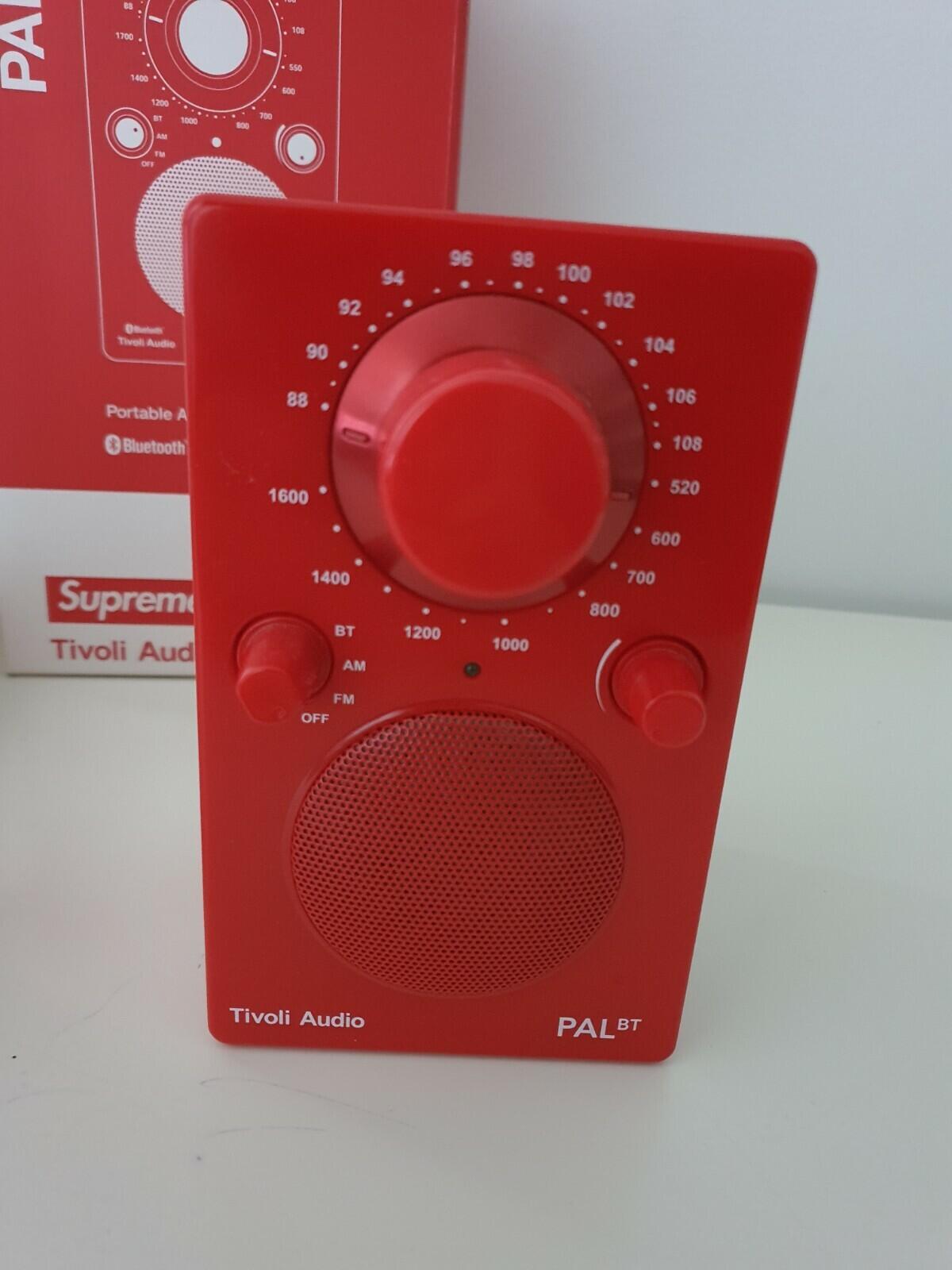 SS18 Supreme x Tivoli audio PAT Bluetooth radio portable red speaker RRP £288