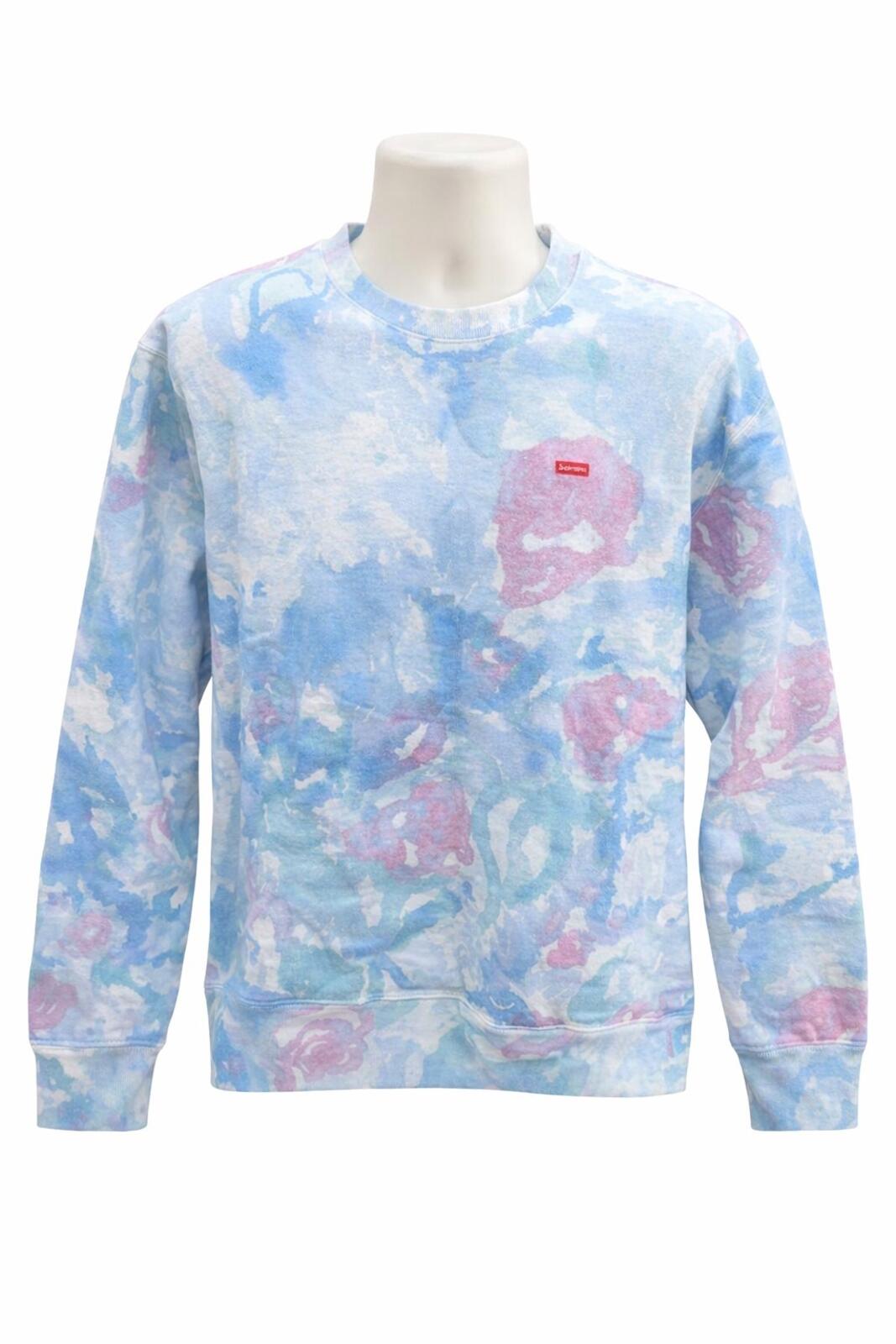 SS21 Supreme Small Box Logo Crewneck  Watercolor Floral Size M