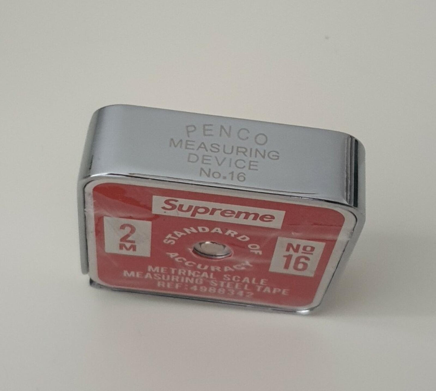 SS19 Supreme Penco measure tape red steel measuring metrical scale Metric New