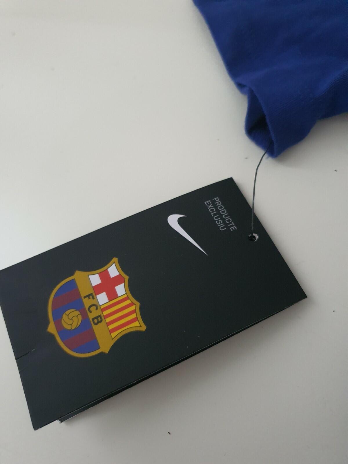 Nike T-Shirt FC Barcelona Jungen Kinder T-Shirt Blau Größe XS 6-8 Jahre 122-128 cm