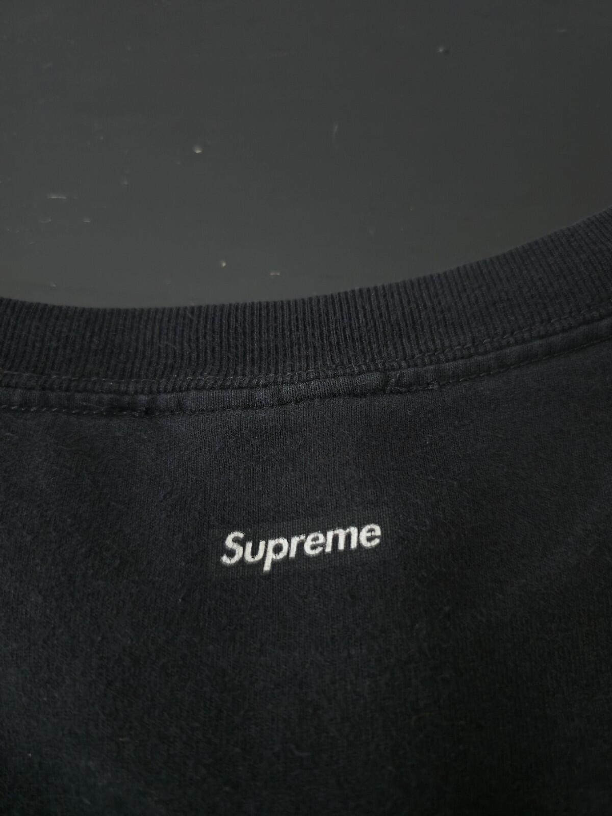 FW13 Supreme x Jean Michel Basquiat Camiseta Negra Manga Larga Talla M