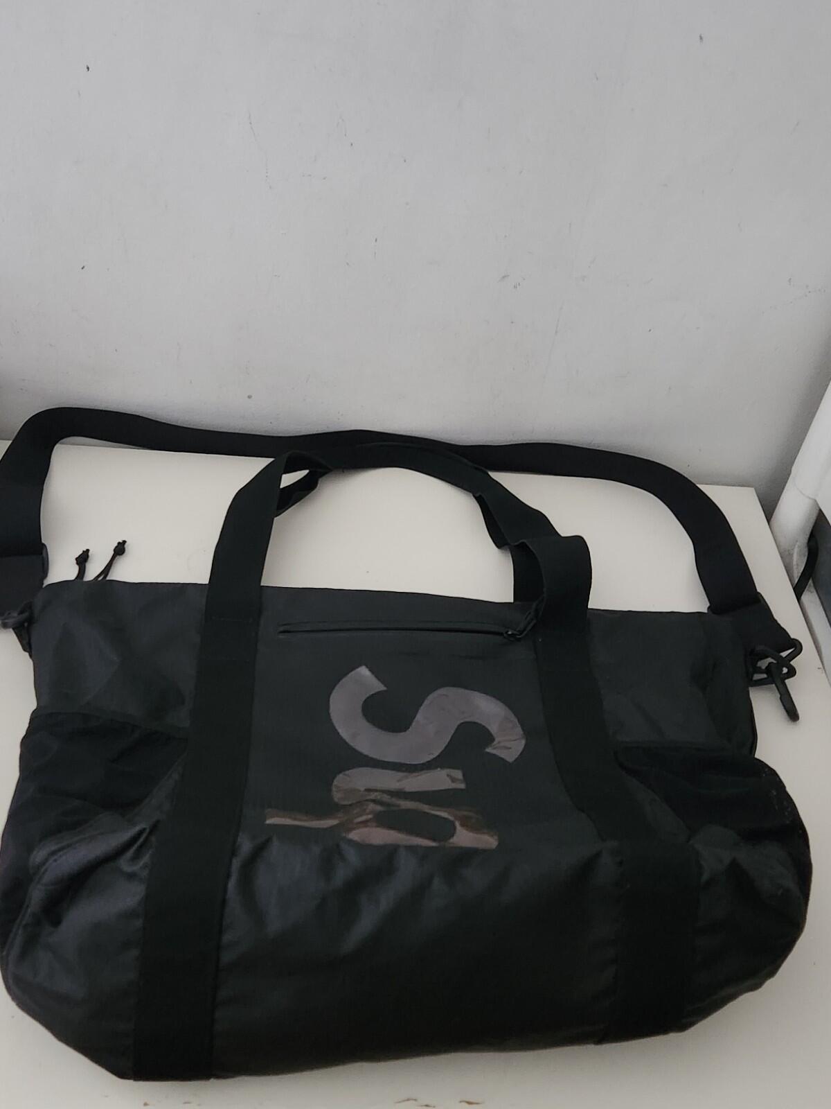 SS21 Supreme zip tote Black Bag Water Resistant Nylon