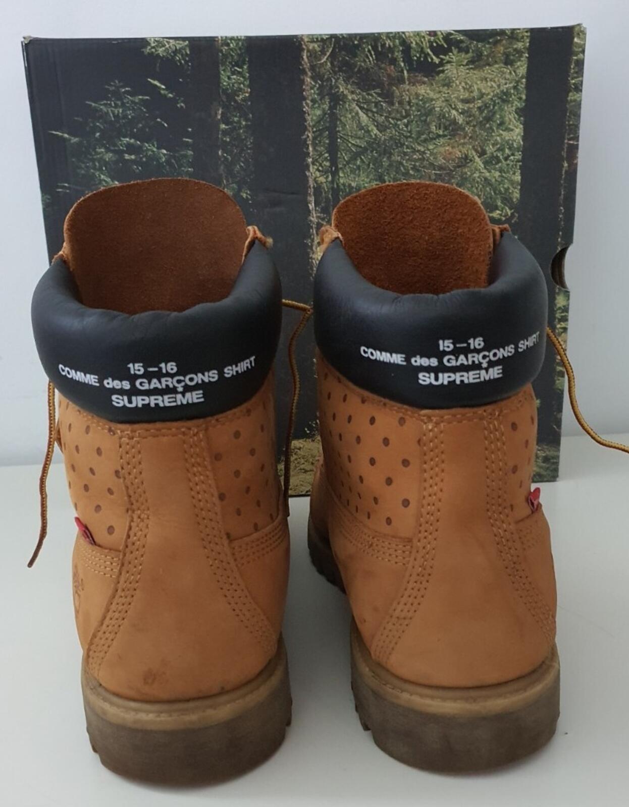 FW15 Supreme x Comme Des Garcons x Timberland 6" Boots Schuhe UK 10.5 US 11 EU 45