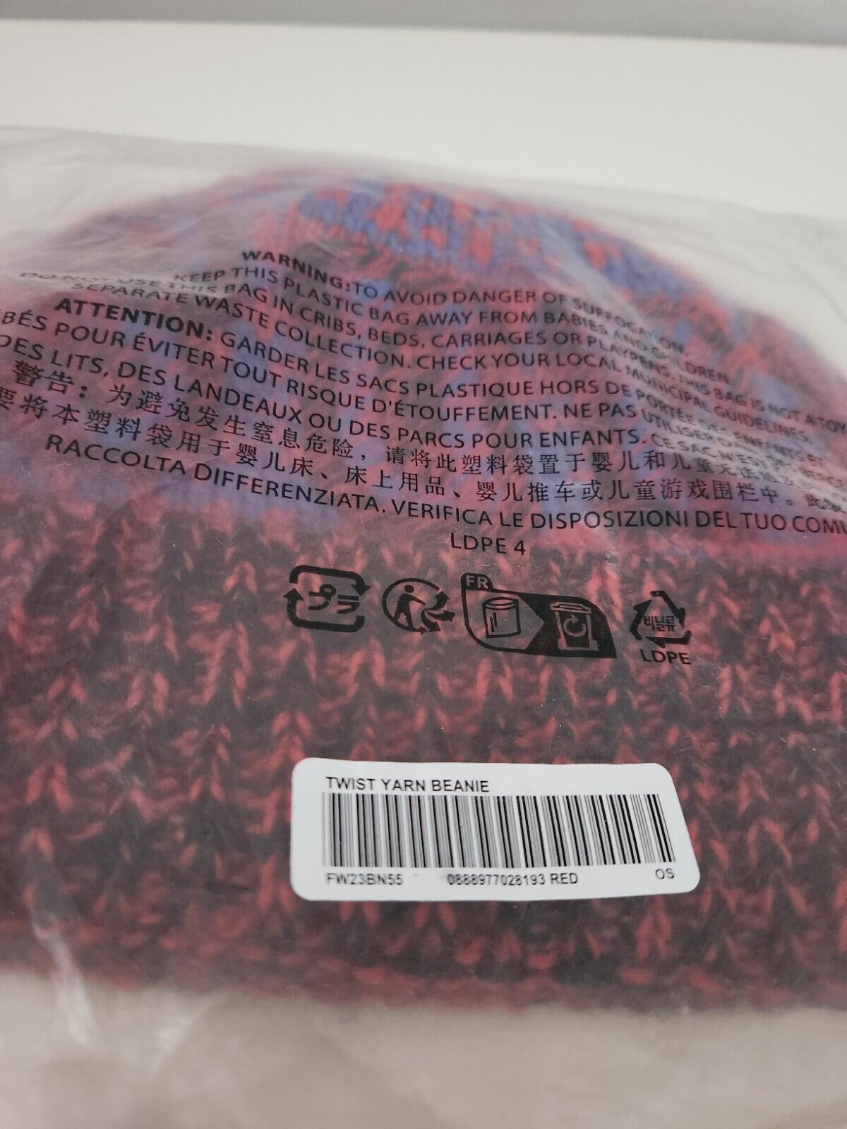 FW23 Supreme Twist beanie Red Hat Wool Acrylic