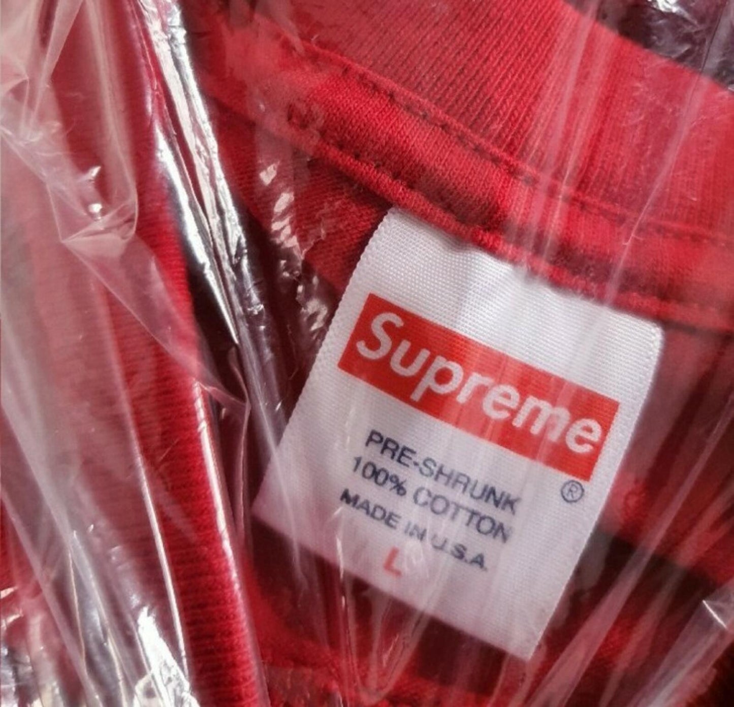 FW19 Supreme Bite red tee size L large T-shirt New And Unopened