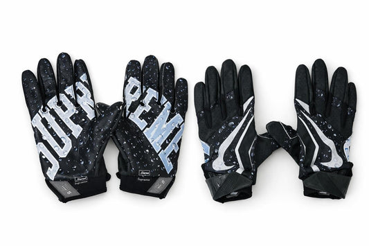 Guantes de fútbol FW18 Supreme x Nike Vapor Jet 4.0 negros talla S