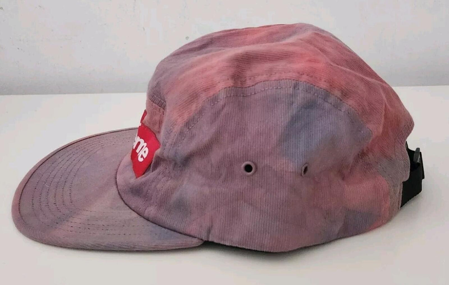 SS16 Supreme Marbled camp cap Red hat box logo Made In U.S.A