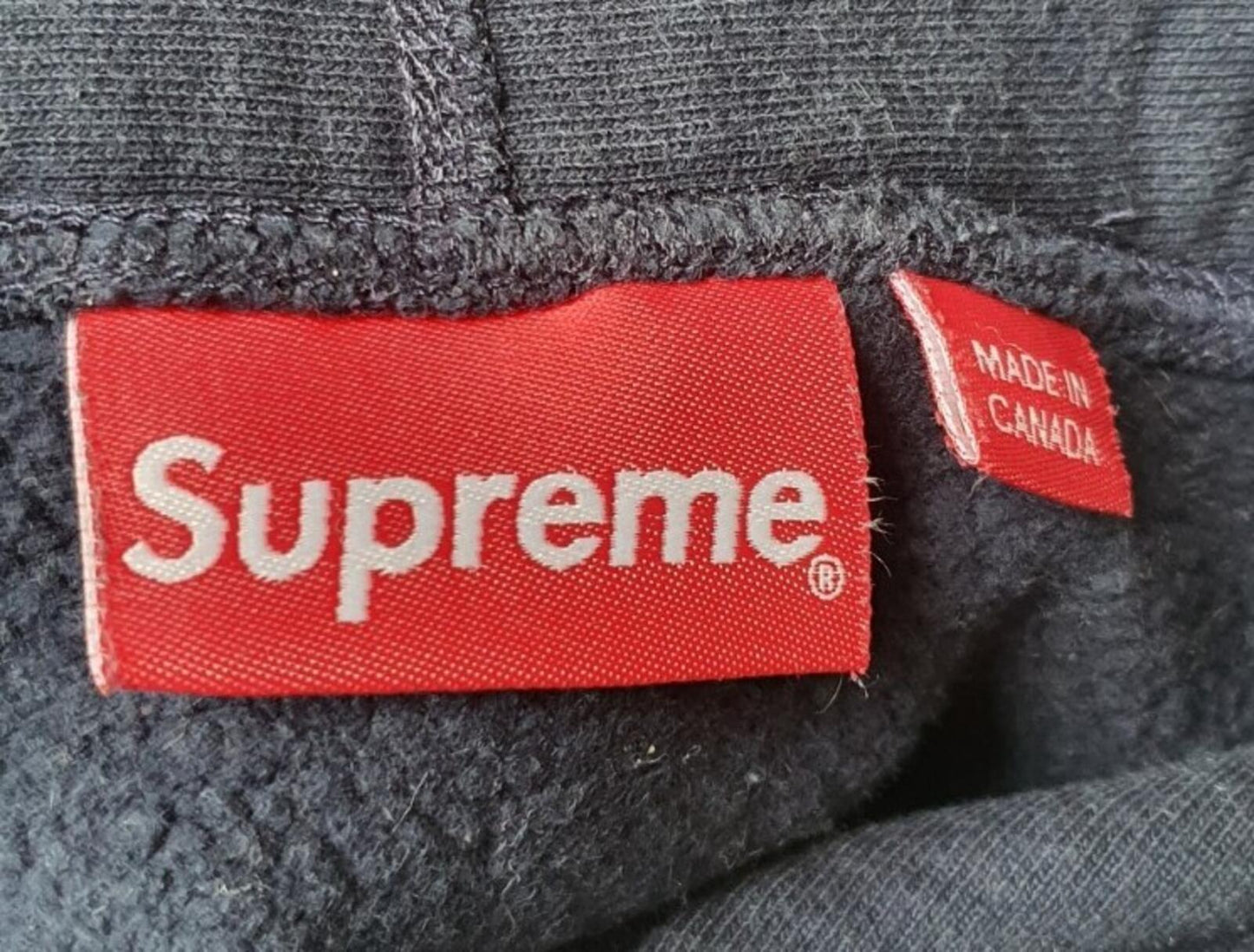 Sudadera con capucha FW17 Supreme FUC K EM ALL talla M mediana azul marino