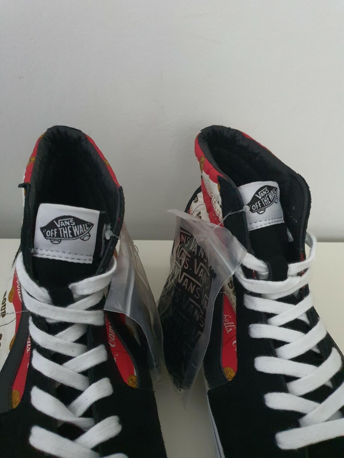 SAMPLE SS12 Supreme x Vans Campbell's Soup Sk8-Hi UK 11 US 12 EUR 46 Andy Warhol