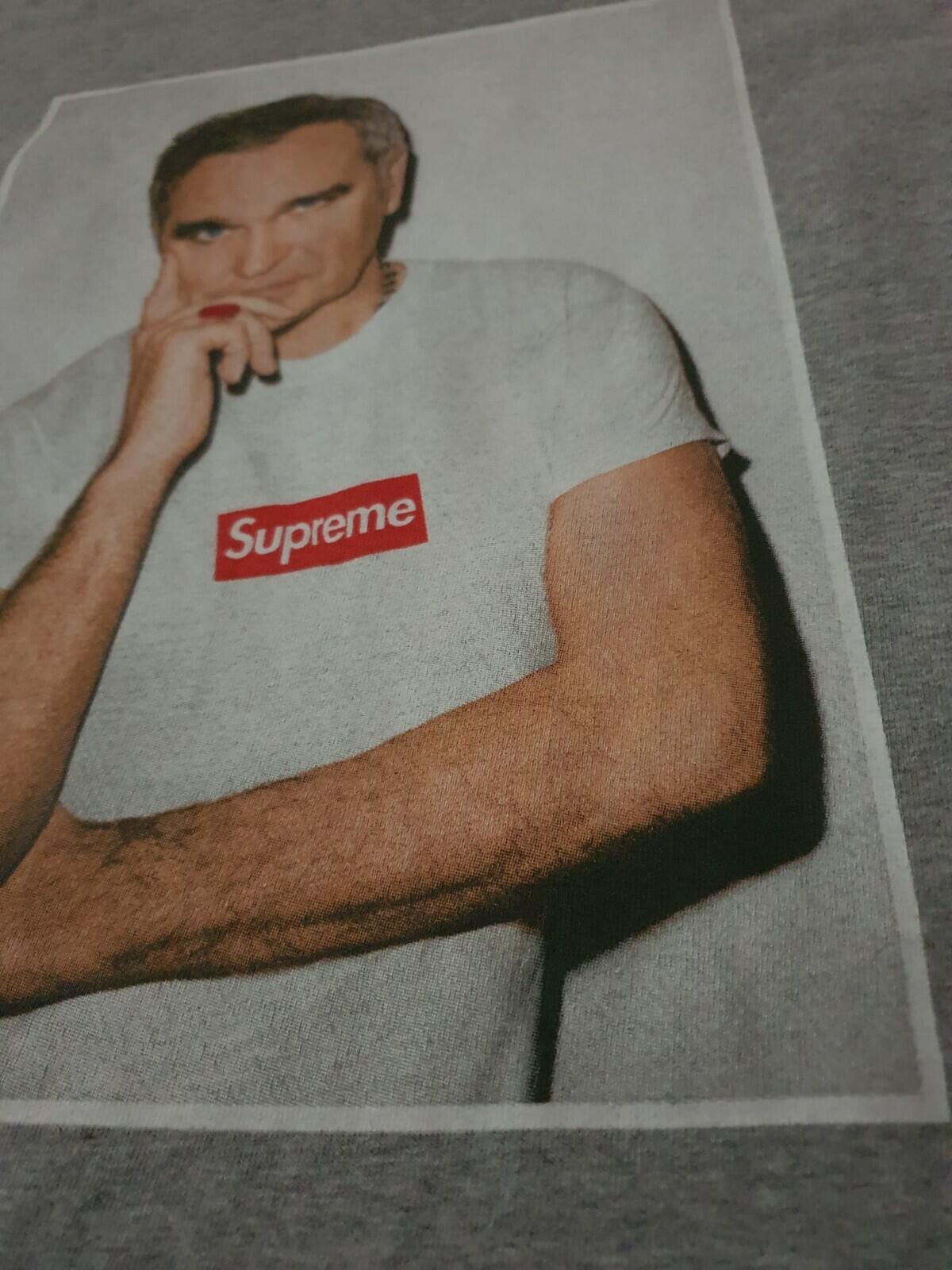 SS16 Supreme x Morrissey Photo Tee size M heather grey T-shirt