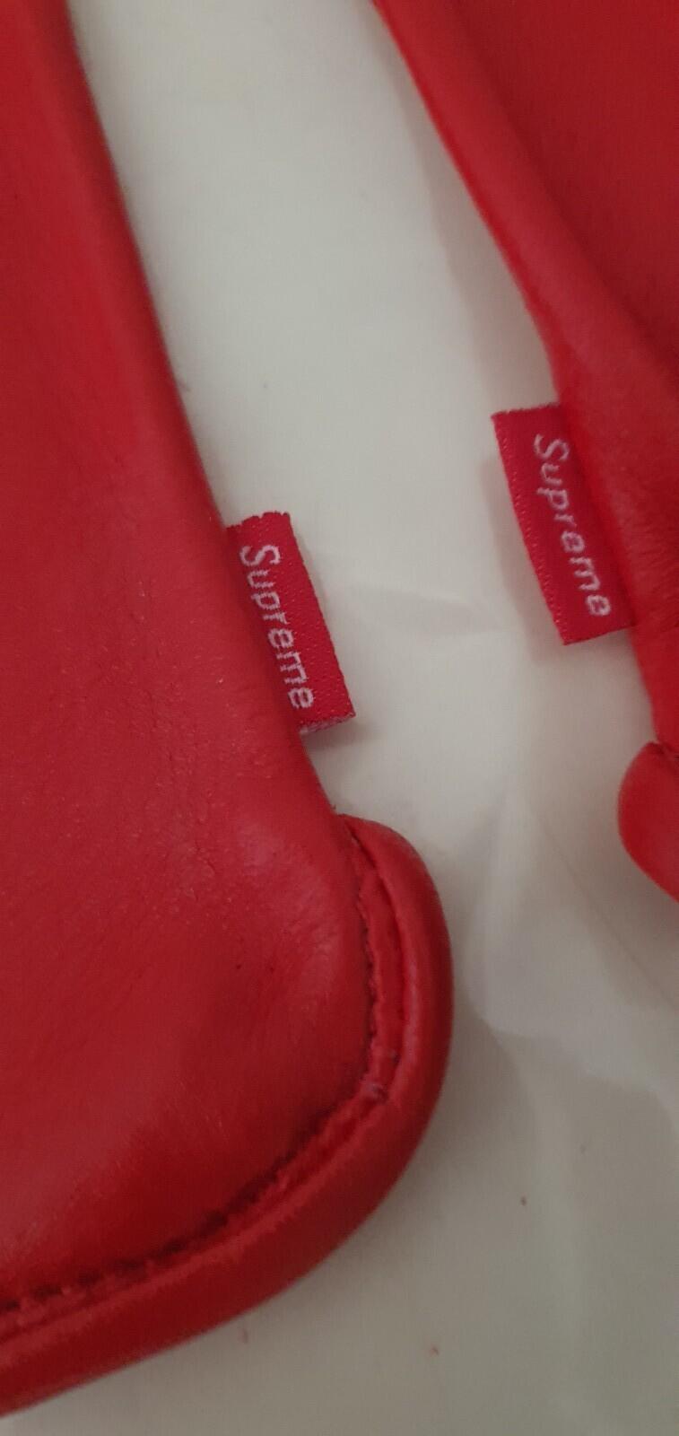 FW17 Supreme x Vanson Leather X-Ray gloves red size L large New