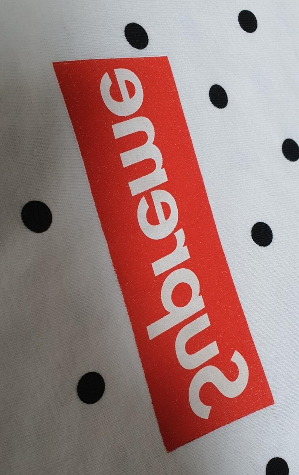 SS12 Supreme Comme Des Garcons CDG Box Logo Polka Dot Tee white T-shirt Vintage