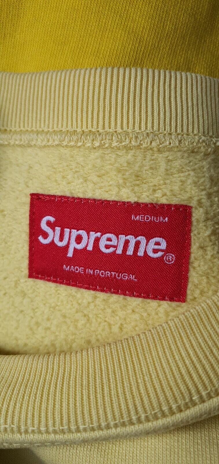SS19 Supreme Dipped crewneck size M medium yellow sweatshirt New York