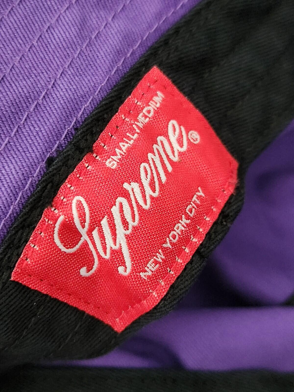 SS23 Supreme Embroidered Brim crusher Size S/M Purple bucket hat small / medium