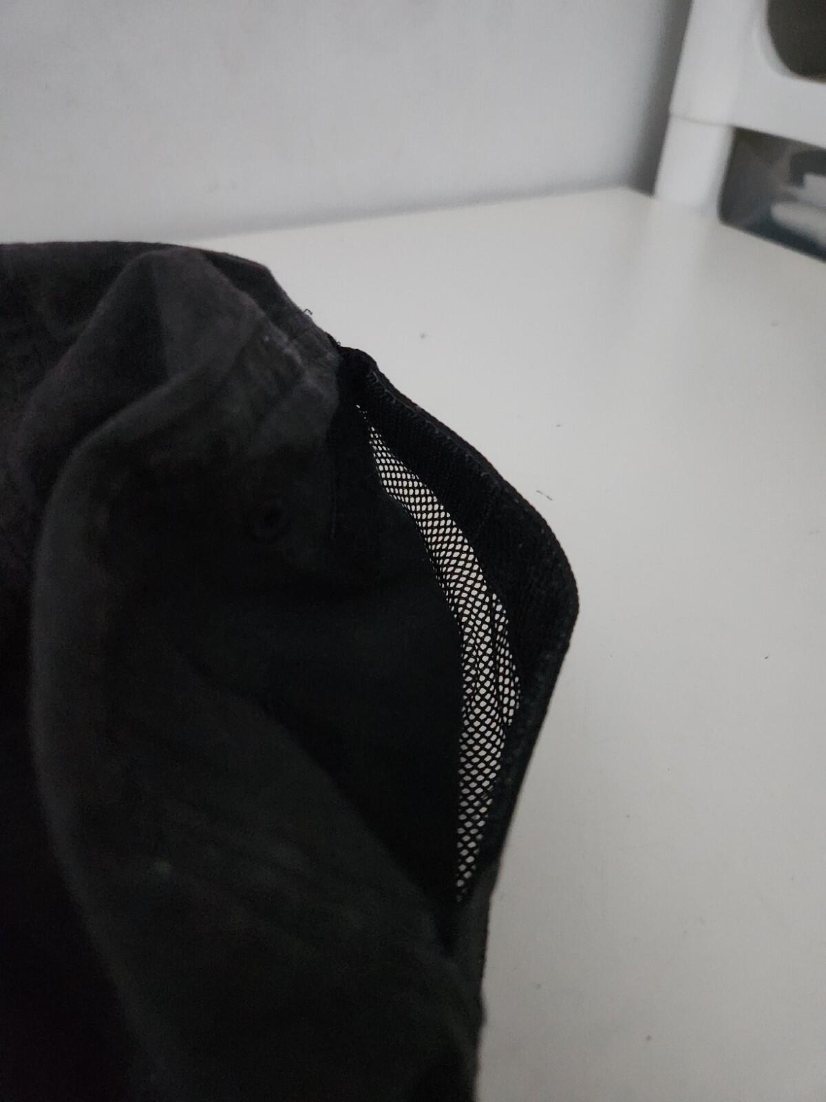 FW24 Supreme Mesh Pocket Camp Cap black nylon hat